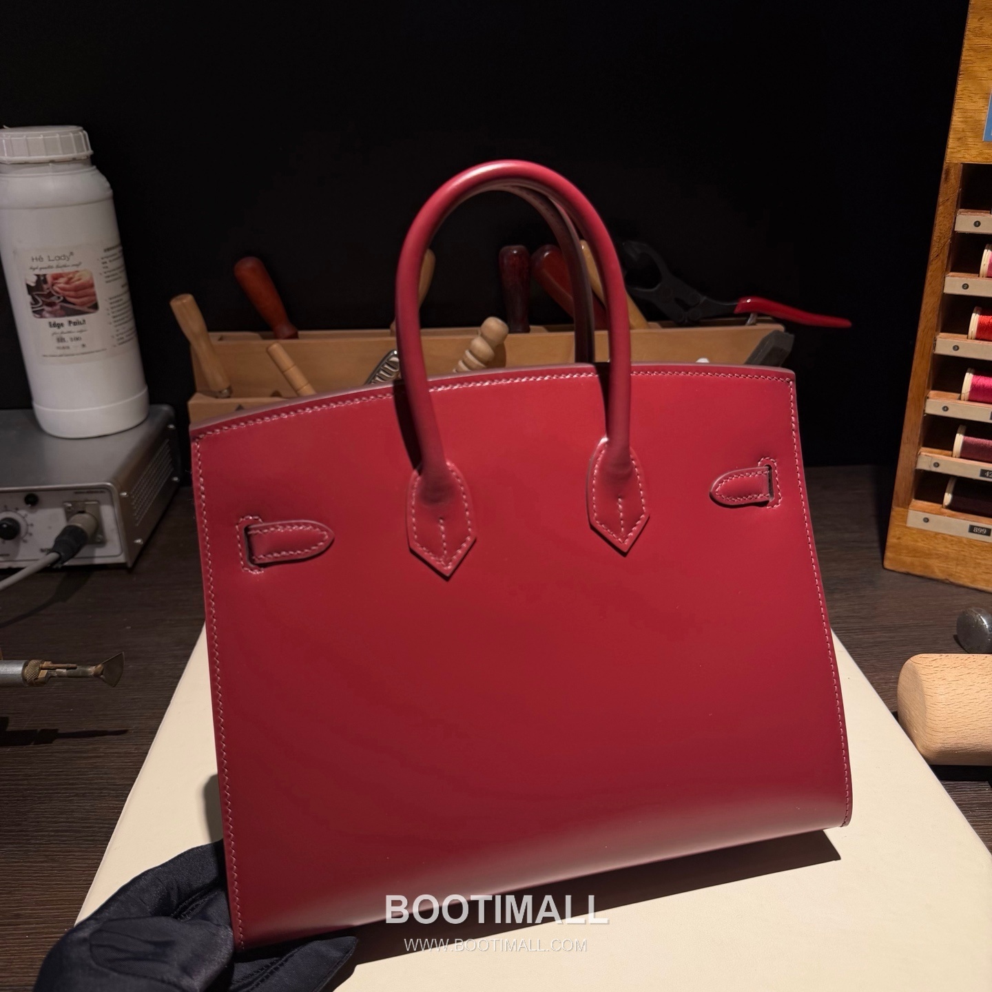 Hermes Birkin 25 Box Calf Rouge H Top Handle Bag 에르메스 버킨 25 박스 카프 루즈 H 탑핸들백 25cm 9