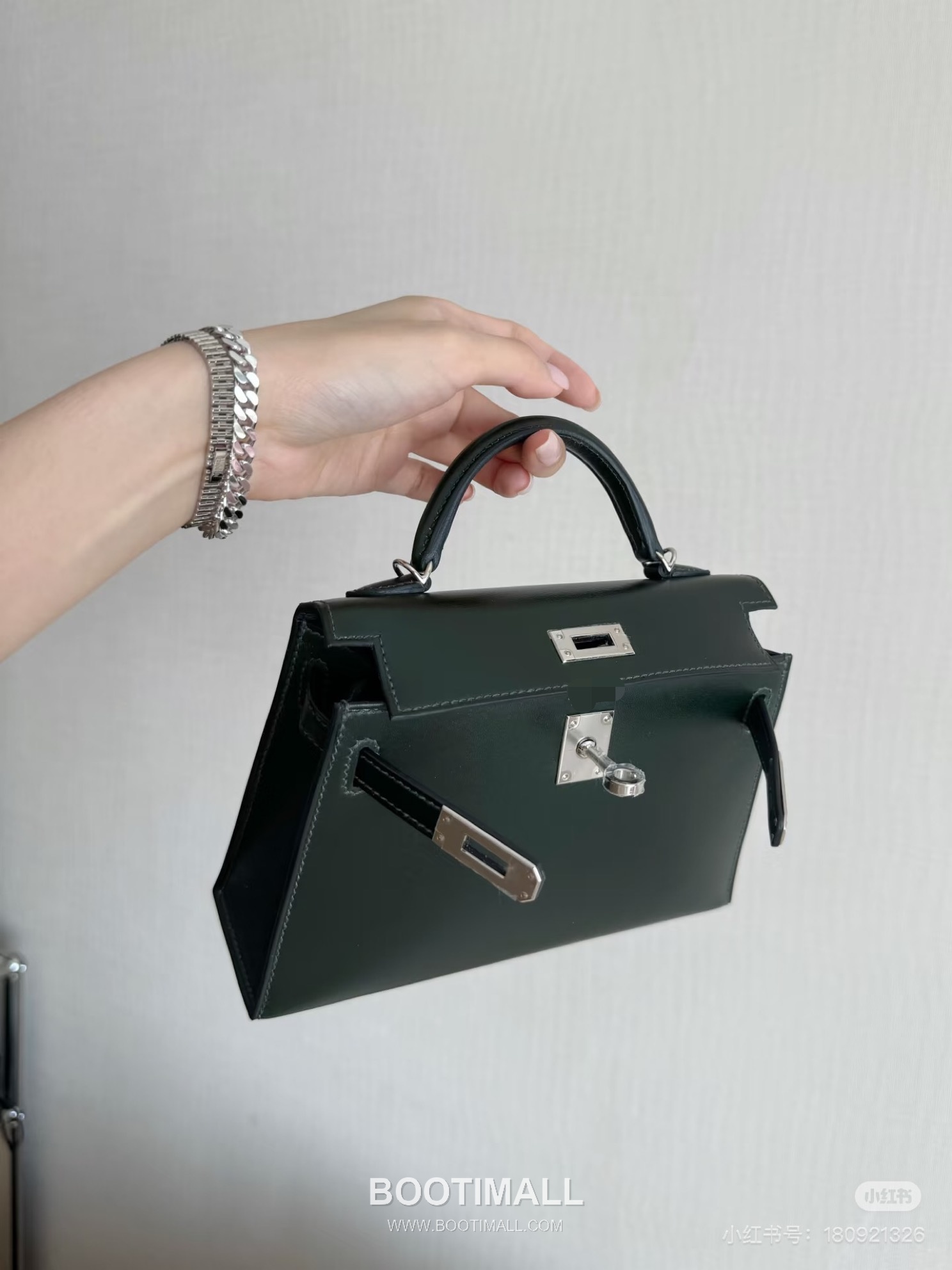 Hermes Mini Kelly II Box Calf British Green Top Handle Bag 에르메스 미니 켈리 2세대 박스 카프 브리티시 그린 탑핸들백 2