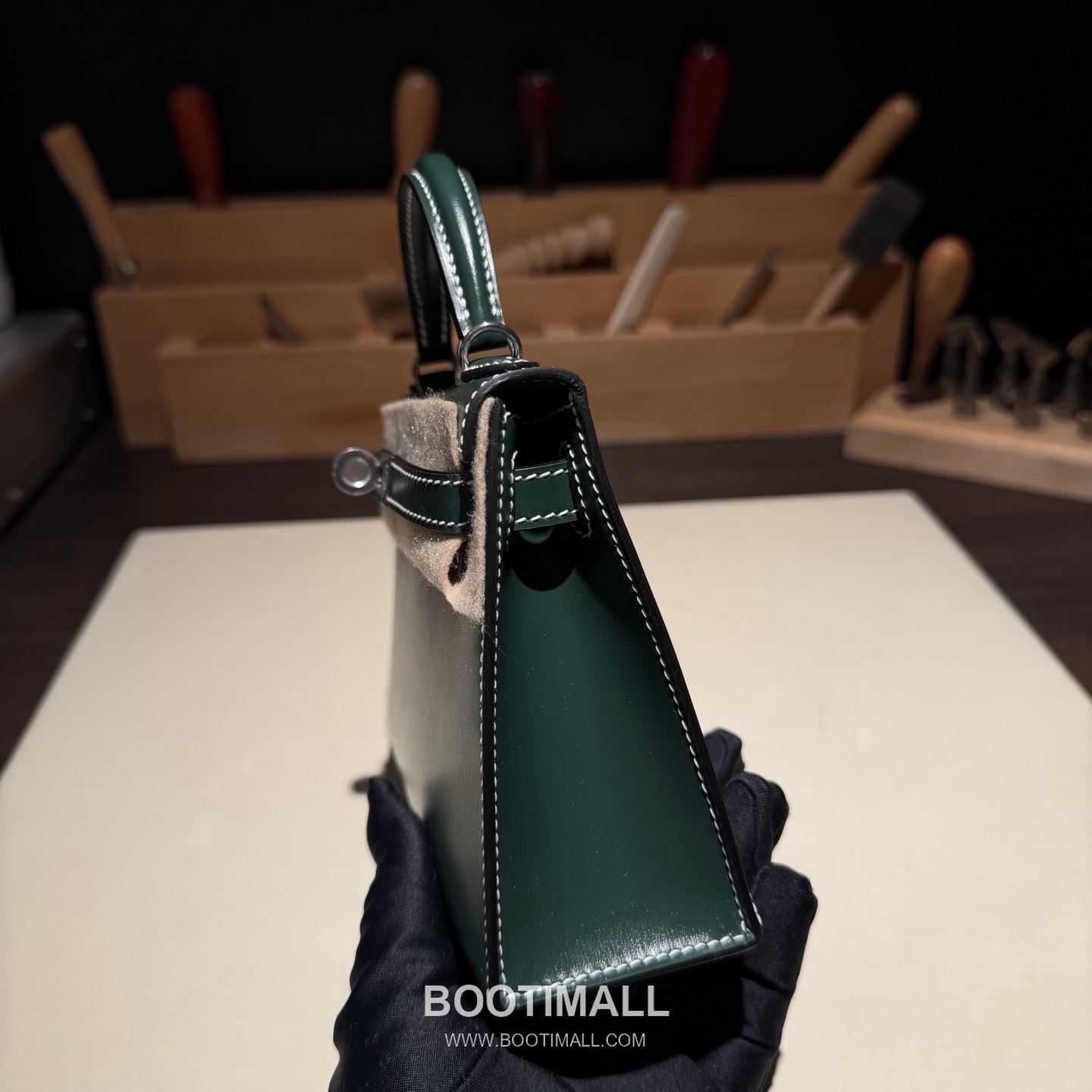 Hermes Mini Kelly II Box Calf British Green Top Handle Bag 에르메스 미니 켈리 2세대 박스 카프 브리티시 그린 탑핸들백 7