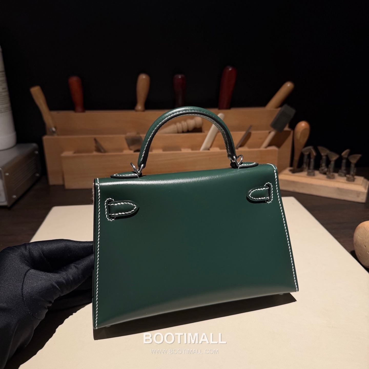 Hermes Mini Kelly II Box Calf British Green Top Handle Bag 에르메스 미니 켈리 2세대 박스 카프 브리티시 그린 탑핸들백 8