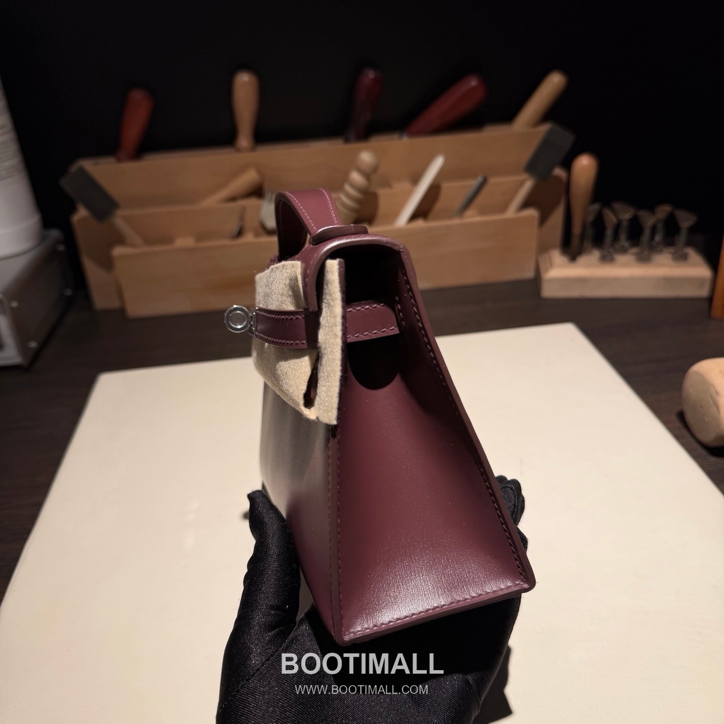 Hermès Kelly I Bordeaux Box Calfskin Leather Top Handle Bag 에르메스 켈리 1세대 보르도 박스 카프스킨 레더 탑핸들백 7