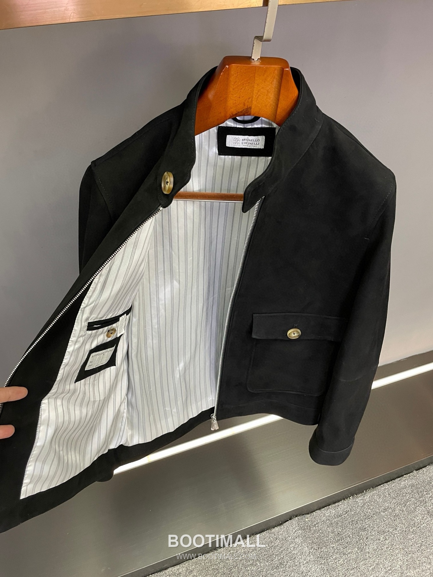 Brunello Cucinelli Suede Lambskin Outerwear Black Jacket 브루넬로 쿠치넬리 스웨이드 램스킨 아우터 블랙 재킷 12