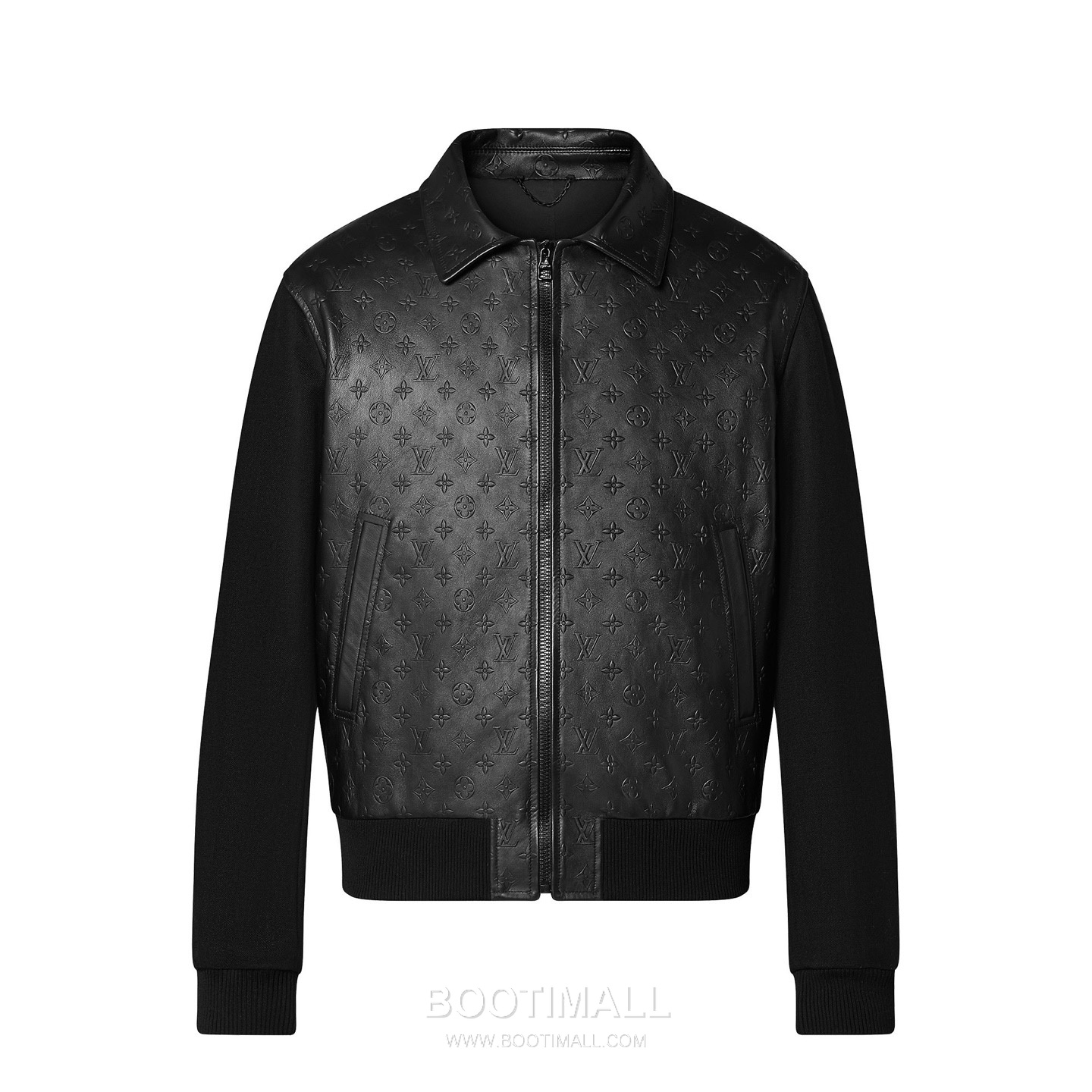 Louis Vuitton Lambskin Cashmere Panel Jacket Lambskin, Black 루이비통 램스킨 캐시미어 패널 재킷 블랙 5