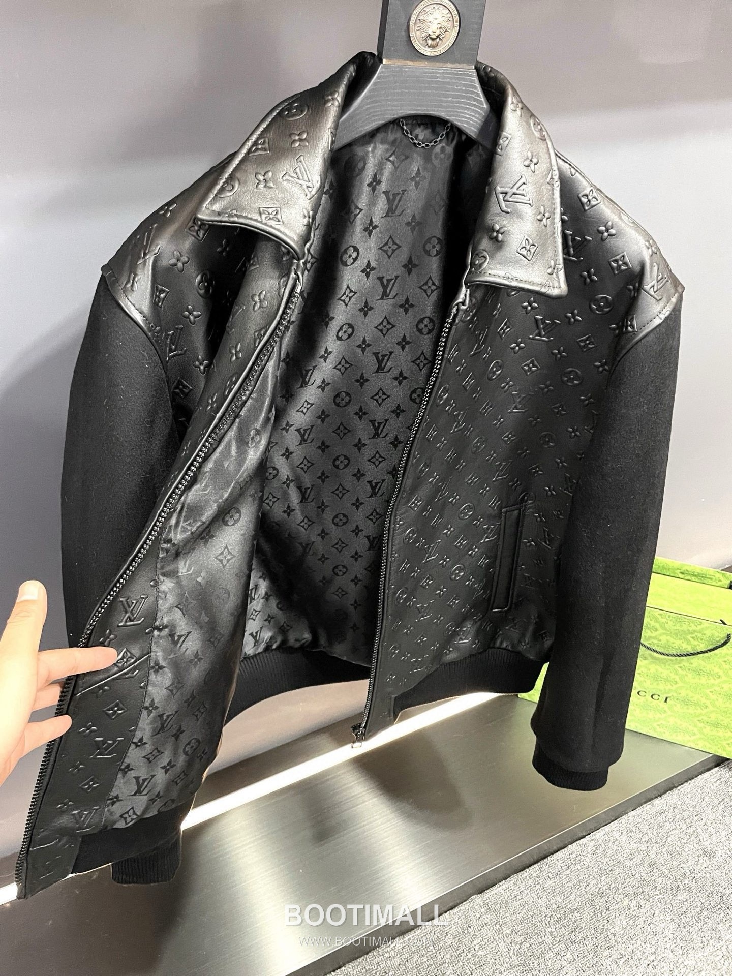 Louis Vuitton Lambskin Cashmere Panel Jacket Lambskin, Black 루이비통 램스킨 캐시미어 패널 재킷 블랙 9