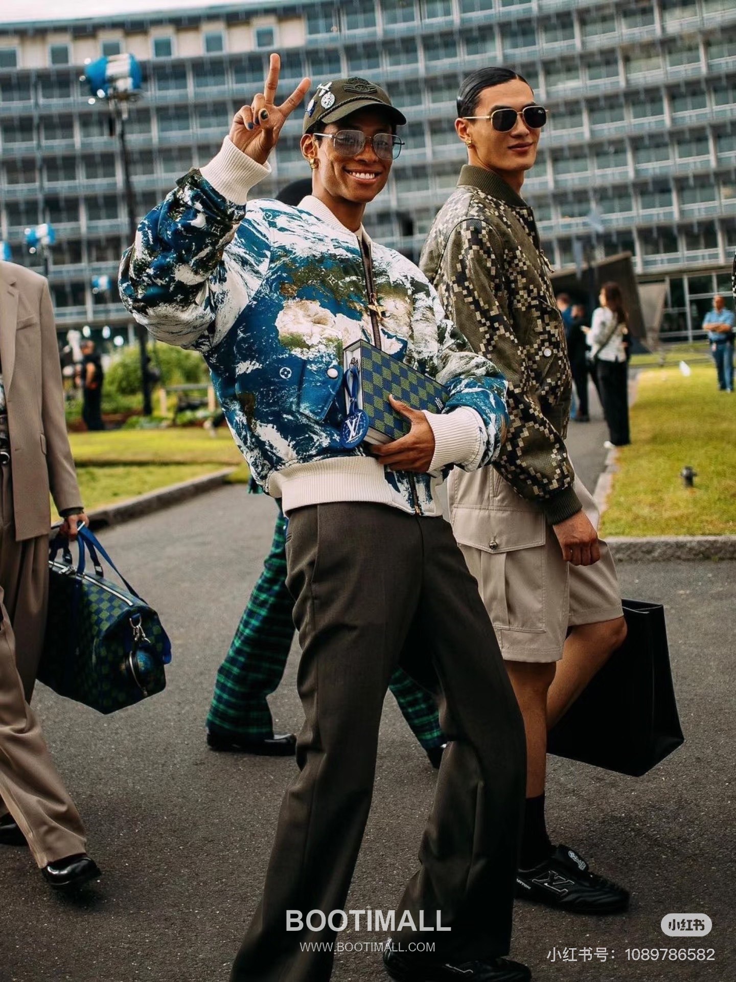 Louis Vuitton Snakeskin-Embossed Damier Leather Jacket Lambskin 루이비통 스네이크 엠보스드 다미에 가죽 재킷 양가죽 5