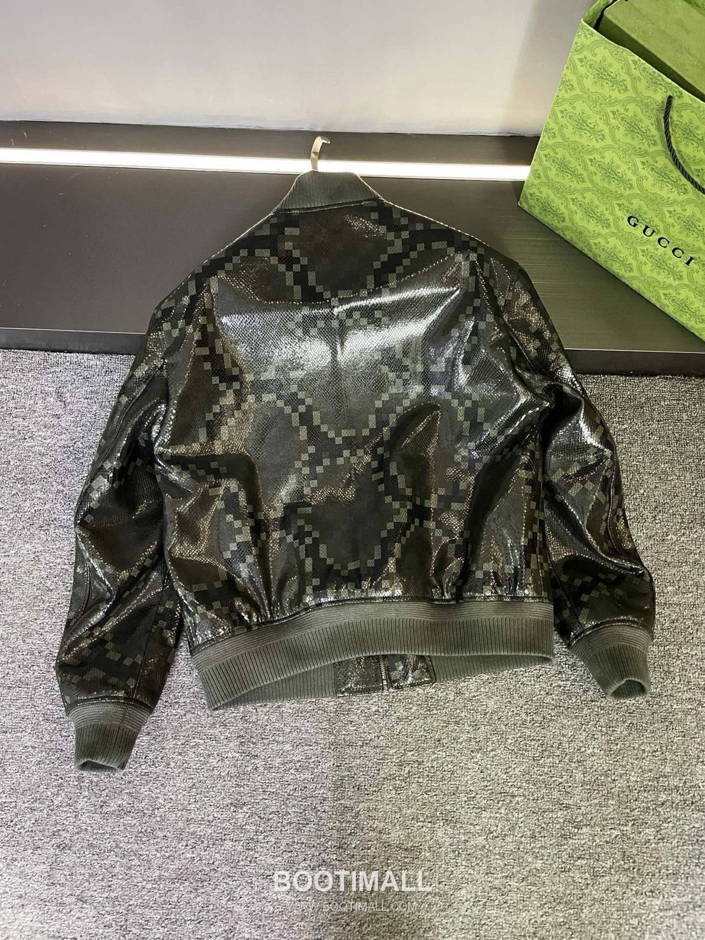 Louis Vuitton Snakeskin-Embossed Damier Leather Jacket Lambskin 루이비통 스네이크 엠보스드 다미에 가죽 재킷 양가죽 8