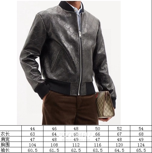 Gucci Double G Embossed Leather Jacket Lambskin Black 구찌 더블 G 엠보스드 레더 재킷 양가죽 블랙 1