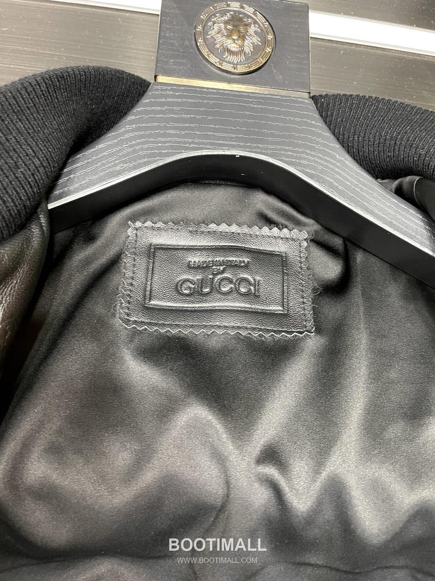 Gucci Double G Embossed Leather Jacket Lambskin Black 구찌 더블 G 엠보스드 레더 재킷 양가죽 블랙 16