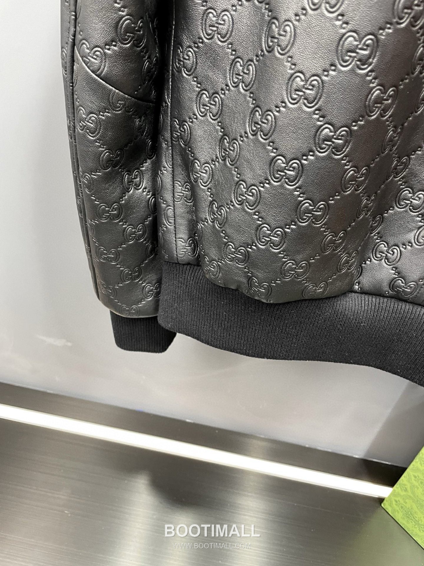 Gucci Double G Embossed Leather Jacket Lambskin Black 구찌 더블 G 엠보스드 레더 재킷 양가죽 블랙 22