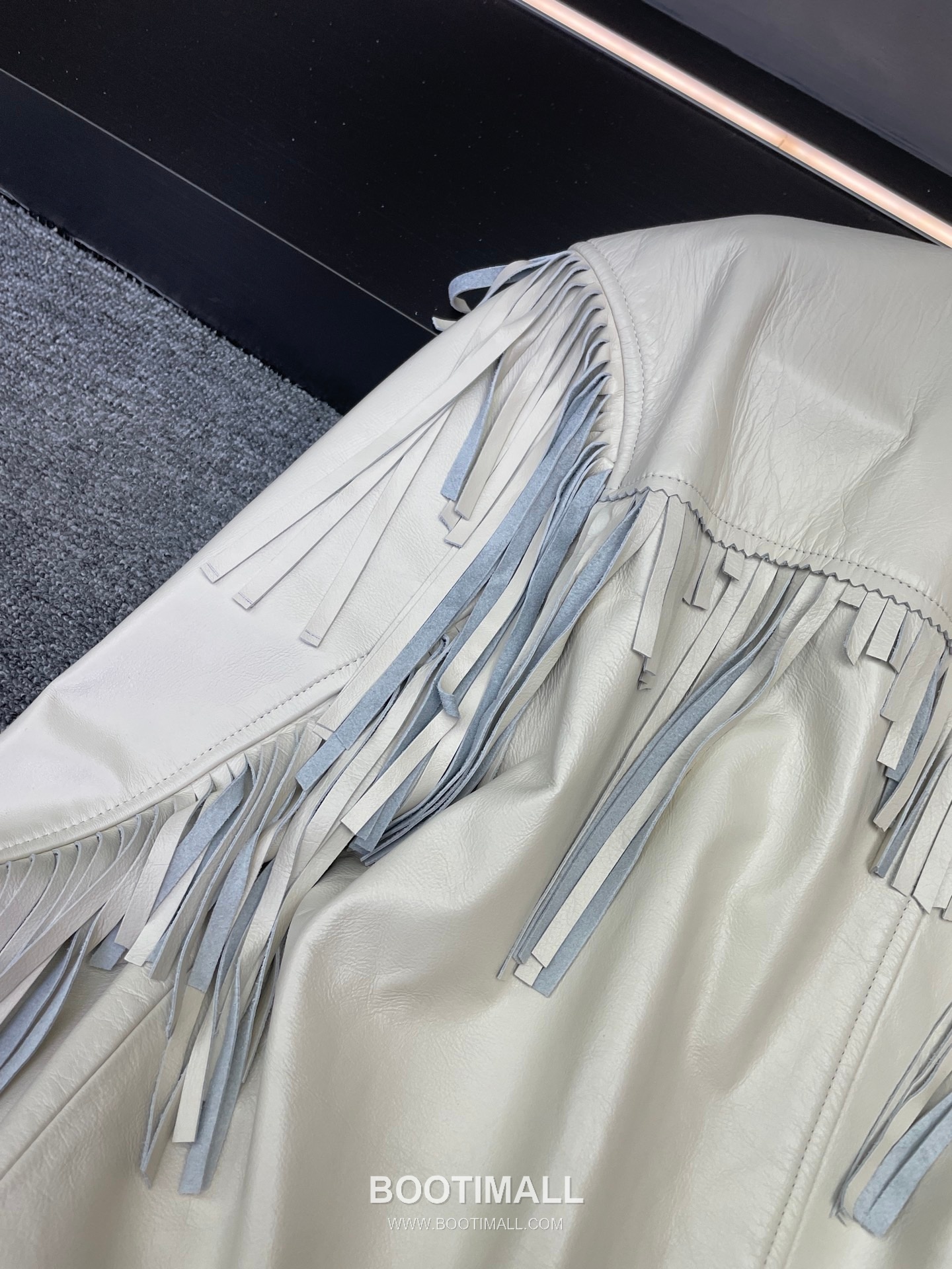 Balenciaga Fringe Lambskin Jacket Black 발렌시아가 프린지 램스킨 재킷 양가죽 블랙 13