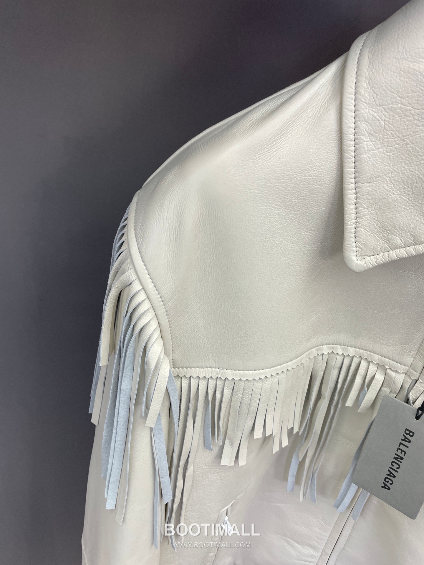 Balenciaga Fringe Lambskin Jacket Black 발렌시아가 프린지 램스킨 재킷 양가죽 블랙 23