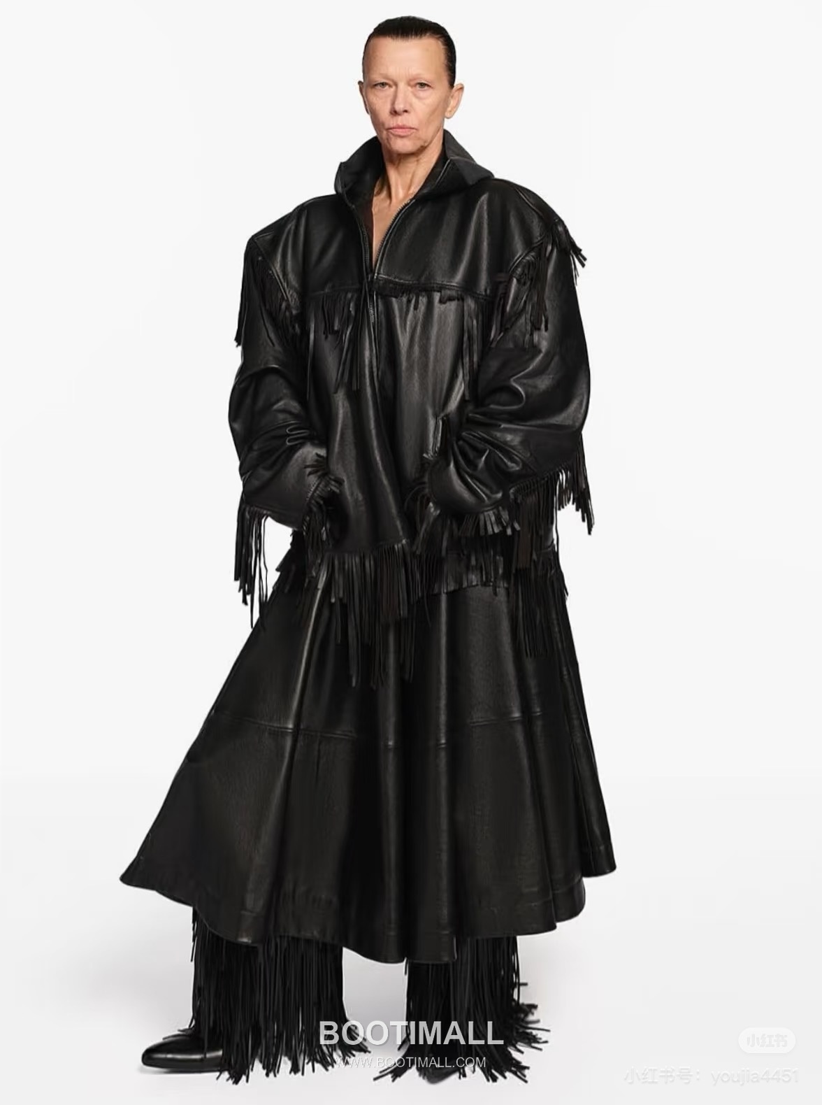 Balenciaga Fringe Lambskin Jacket Black 발렌시아가 프린지 램스킨 재킷 양가죽 블랙 2