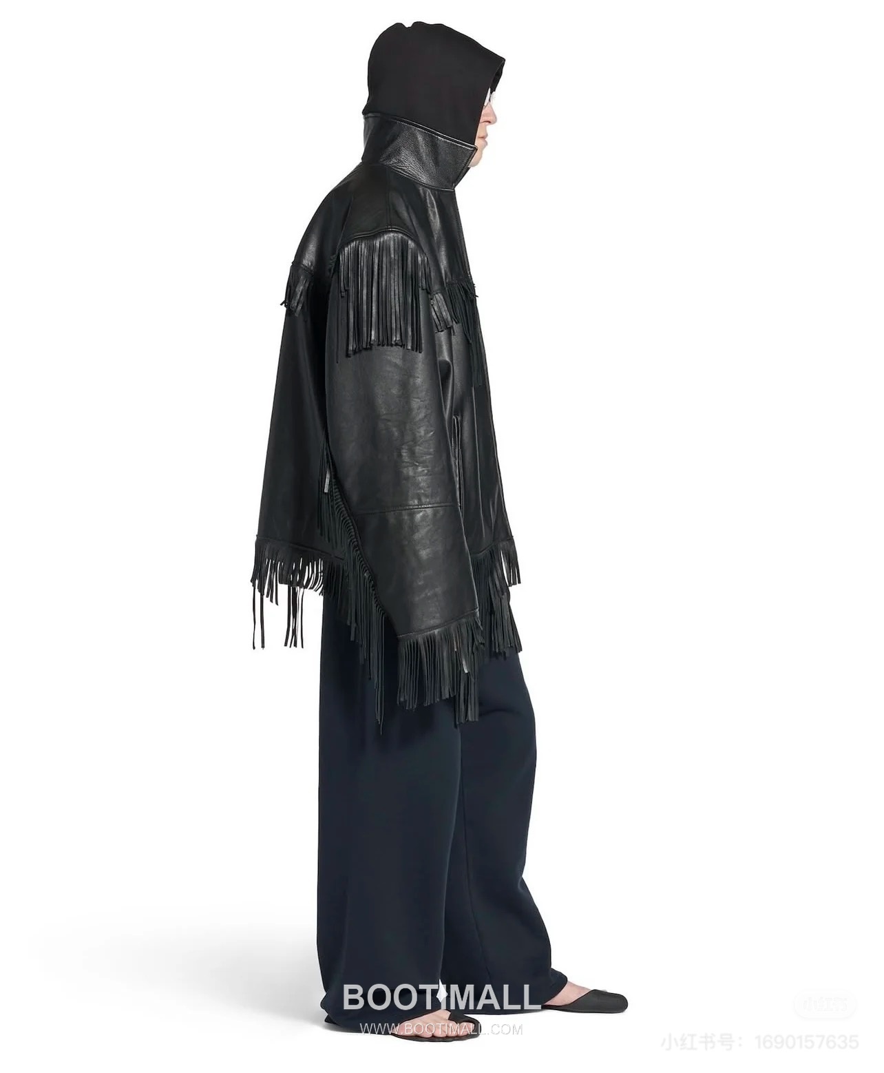 Balenciaga Fringe Lambskin Jacket Black 발렌시아가 프린지 램스킨 재킷 양가죽 블랙 4