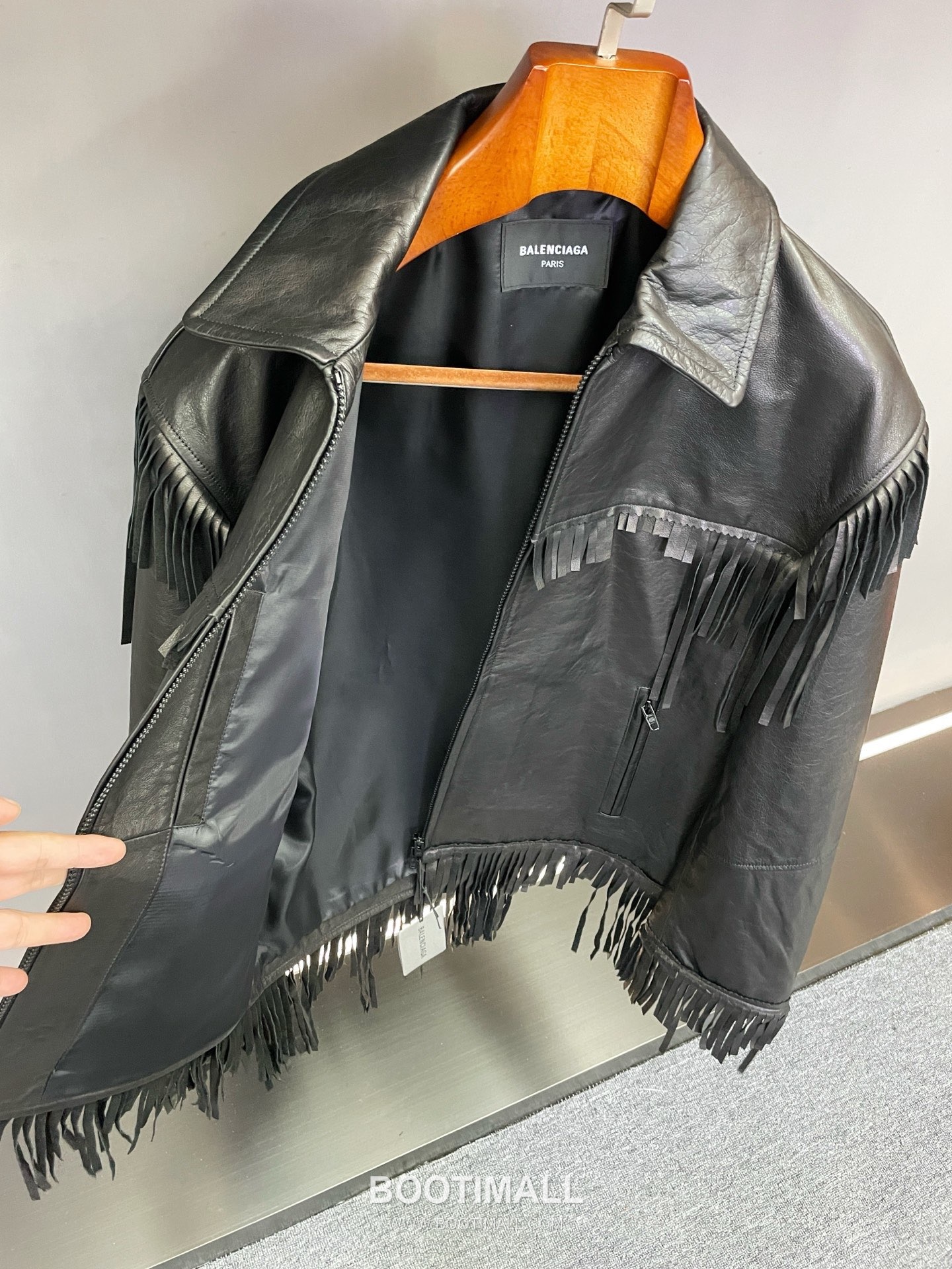 Balenciaga Fringe Lambskin Jacket Black 발렌시아가 프린지 램스킨 재킷 양가죽 블랙 16