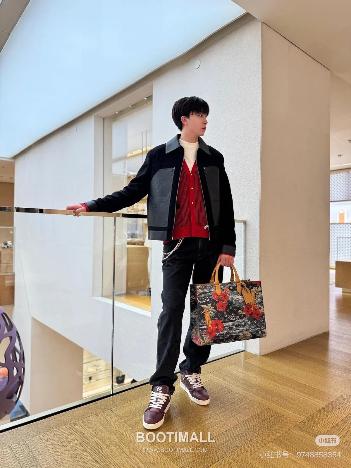 Louis Vuitton Laser-Perforated Shearling Jacket Lambskin Black Leather 루이비통 레이저 펀칭 시어링 재킷 양가죽 블랙 가죽 5