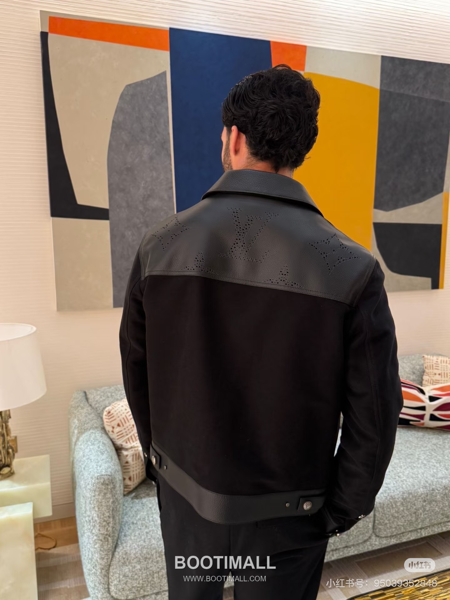 Louis Vuitton Laser-Perforated Shearling Jacket Lambskin Black Leather 루이비통 레이저 펀칭 시어링 재킷 양가죽 블랙 가죽 10