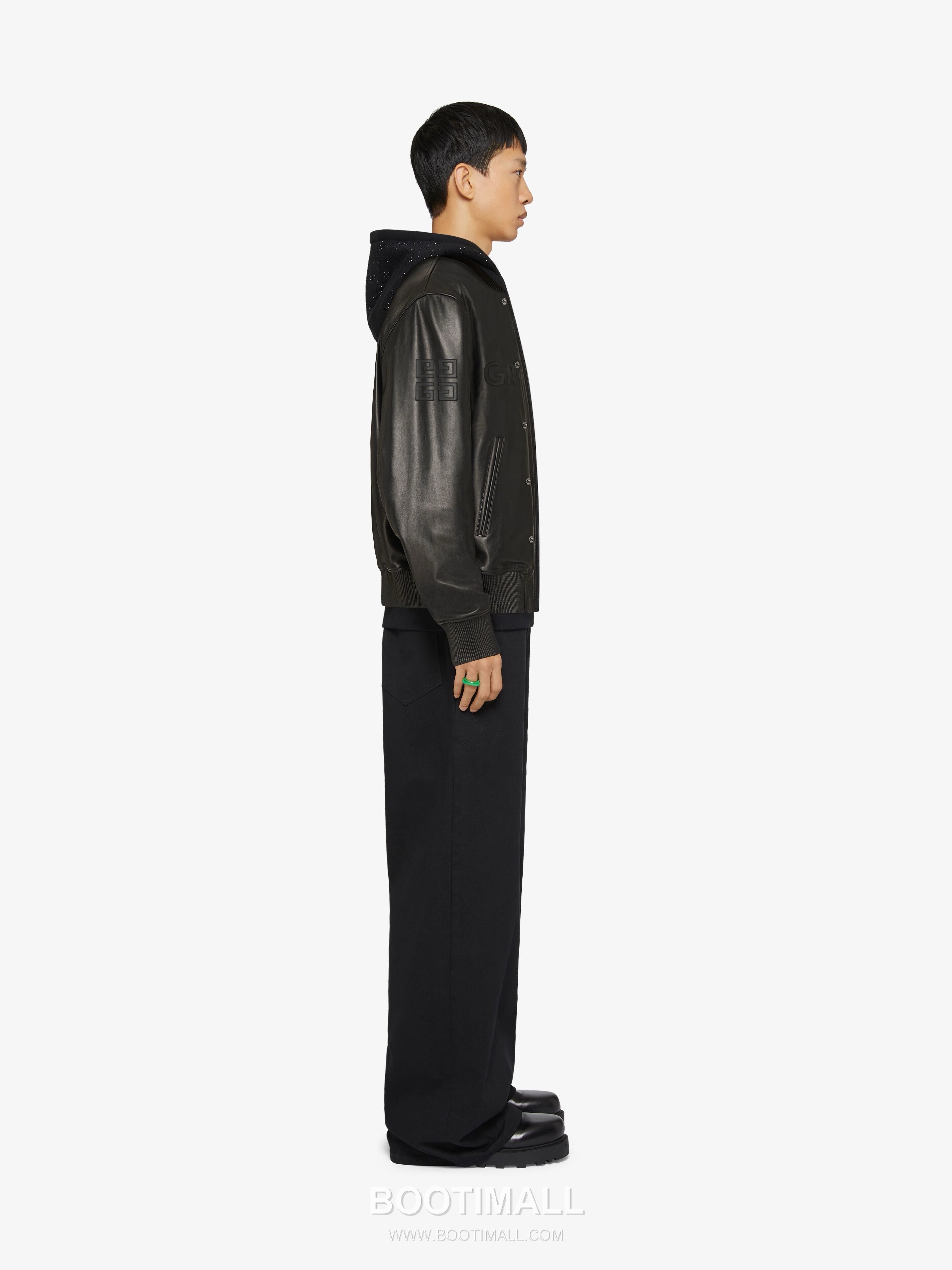 Givenchy Labyrinth Embossed Varsity Lambskin Black Jacket 지방시 라비린스 엠보스 바시티 양가죽 블랙 자켓 6