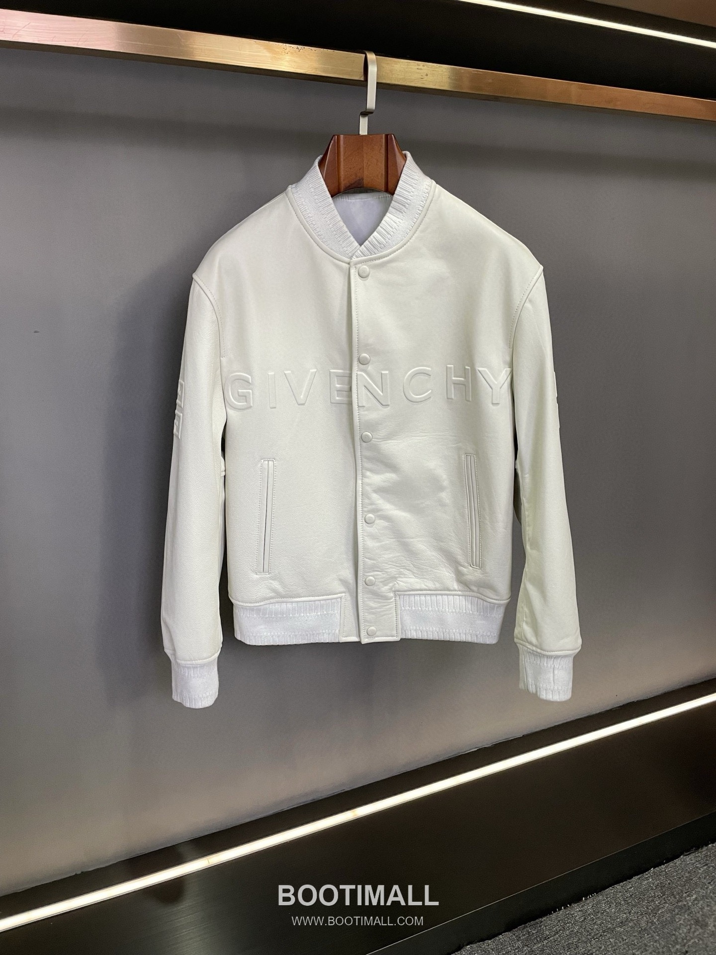 Givenchy Labyrinth Embossed Varsity Lambskin Black Jacket 지방시 라비린스 엠보스 바시티 양가죽 블랙 자켓 10