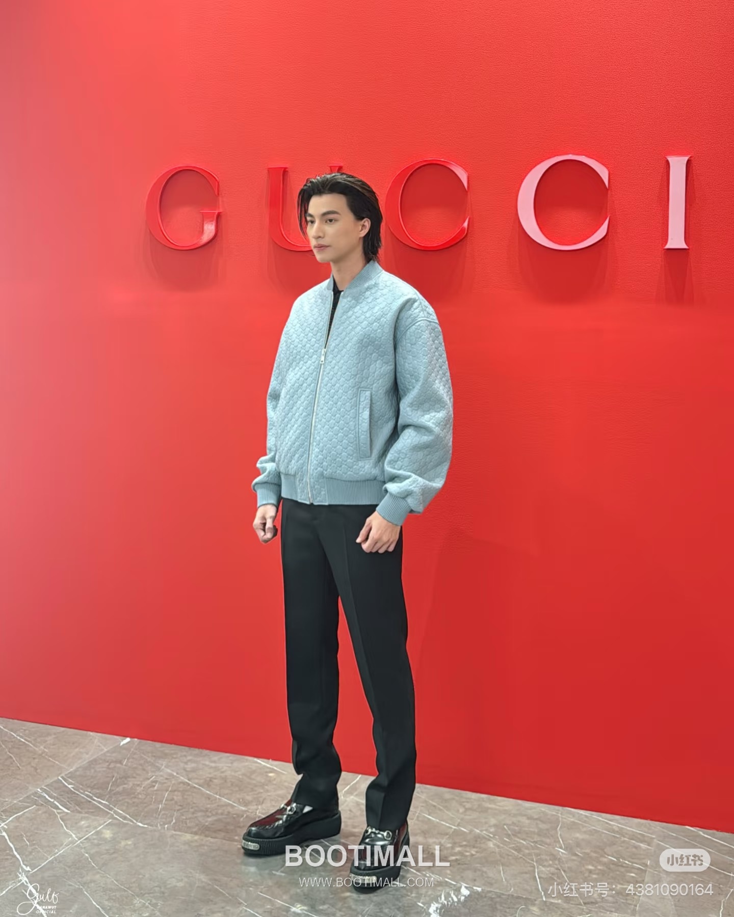 Gucci Double G Embossed Lambskin Jacket Blue 구찌 더블 G 엠보스드 램스킨 재킷 블루 5