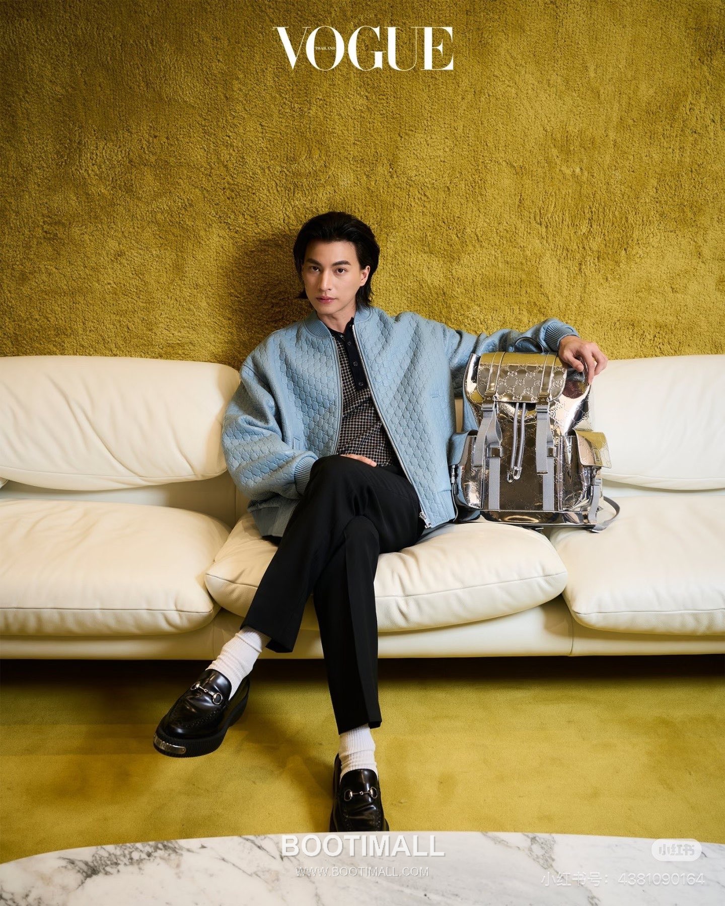 Gucci Double G Embossed Lambskin Jacket Blue 구찌 더블 G 엠보스드 램스킨 재킷 블루 6