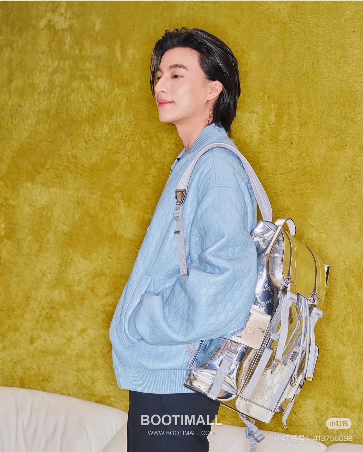 Gucci Double G Embossed Lambskin Jacket Blue 구찌 더블 G 엠보스드 램스킨 재킷 블루 9