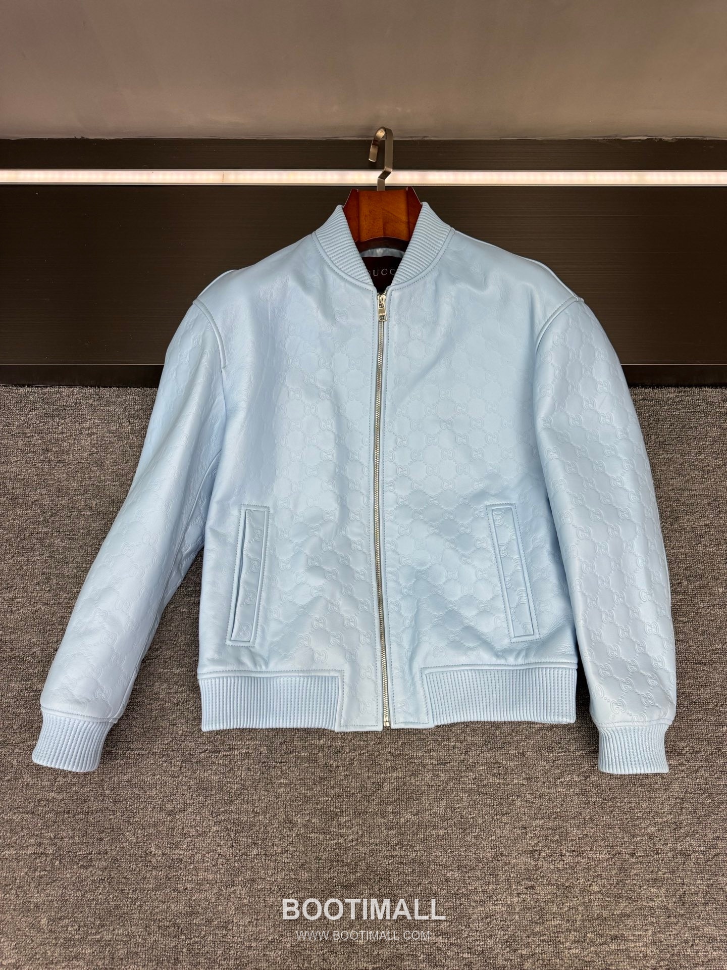 Gucci Double G Embossed Lambskin Jacket Blue 구찌 더블 G 엠보스드 램스킨 재킷 블루 12