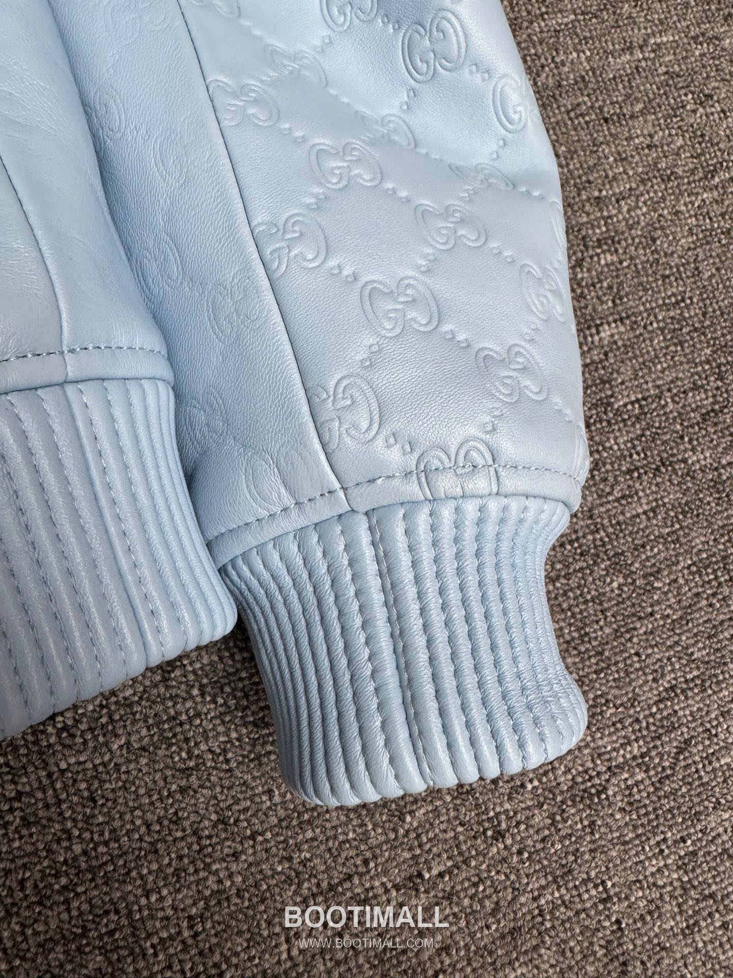 Gucci Double G Embossed Lambskin Jacket Blue 구찌 더블 G 엠보스드 램스킨 재킷 블루 16