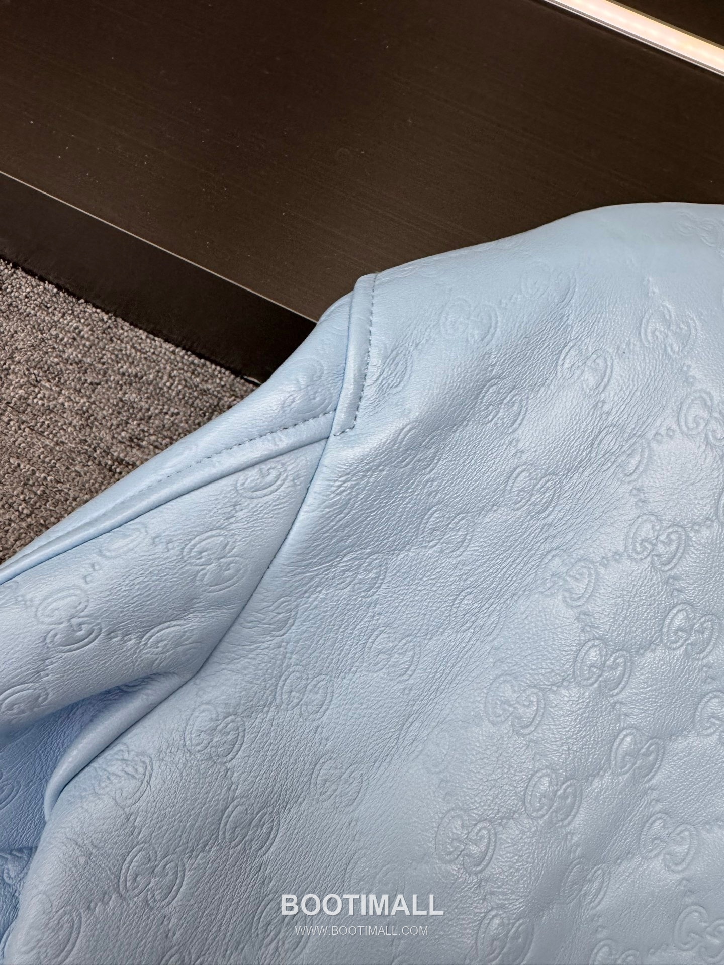 Gucci Double G Embossed Lambskin Jacket Blue 구찌 더블 G 엠보스드 램스킨 재킷 블루 18