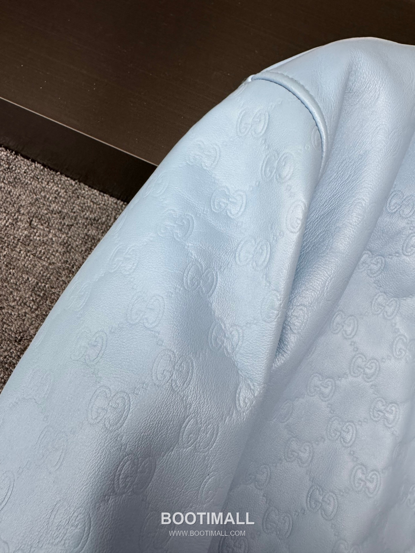 Gucci Double G Embossed Lambskin Jacket Blue 구찌 더블 G 엠보스드 램스킨 재킷 블루 19