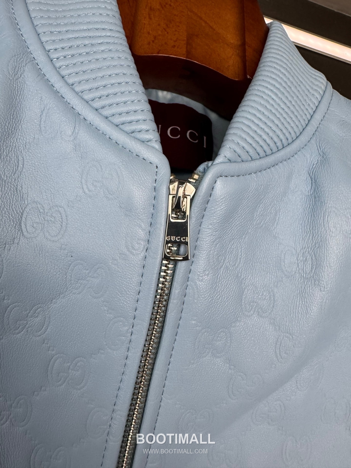 Gucci Double G Embossed Lambskin Jacket Blue 구찌 더블 G 엠보스드 램스킨 재킷 블루 20