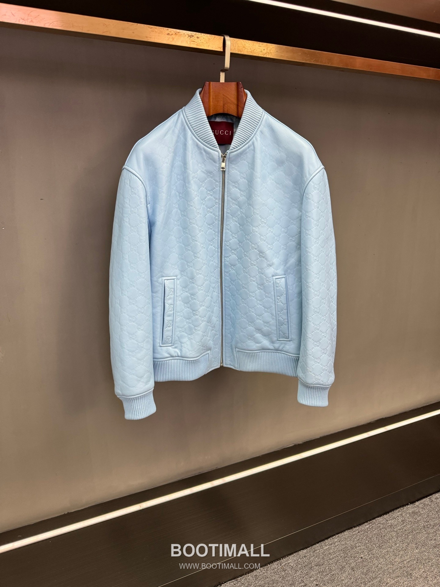 Gucci Double G Embossed Lambskin Jacket Blue 구찌 더블 G 엠보스드 램스킨 재킷 블루 21