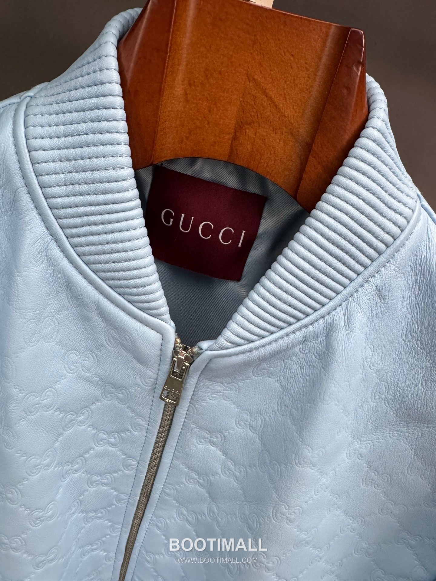 Gucci Double G Embossed Lambskin Jacket Blue 구찌 더블 G 엠보스드 램스킨 재킷 블루 24