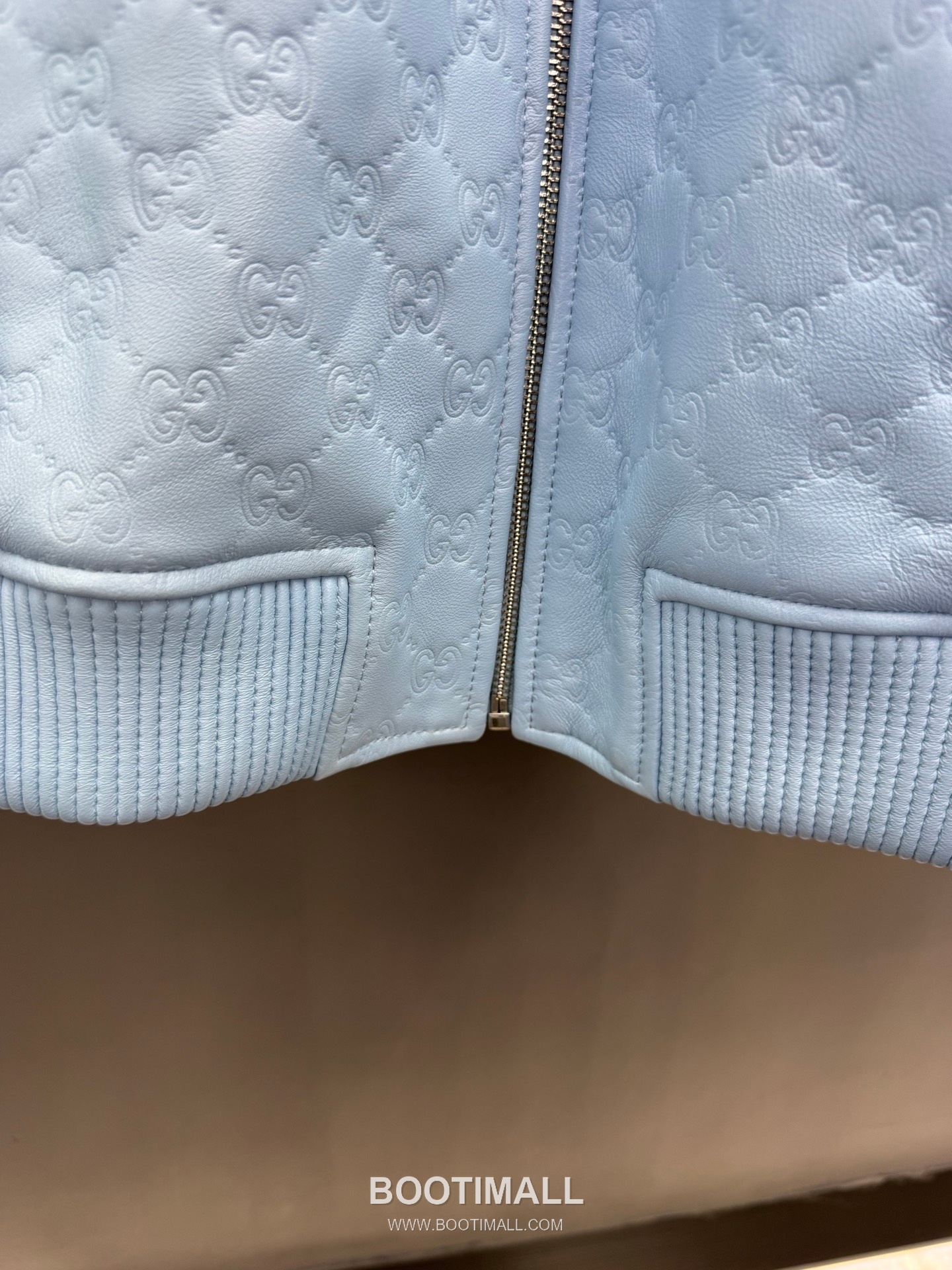 Gucci Double G Embossed Lambskin Jacket Blue 구찌 더블 G 엠보스드 램스킨 재킷 블루 26