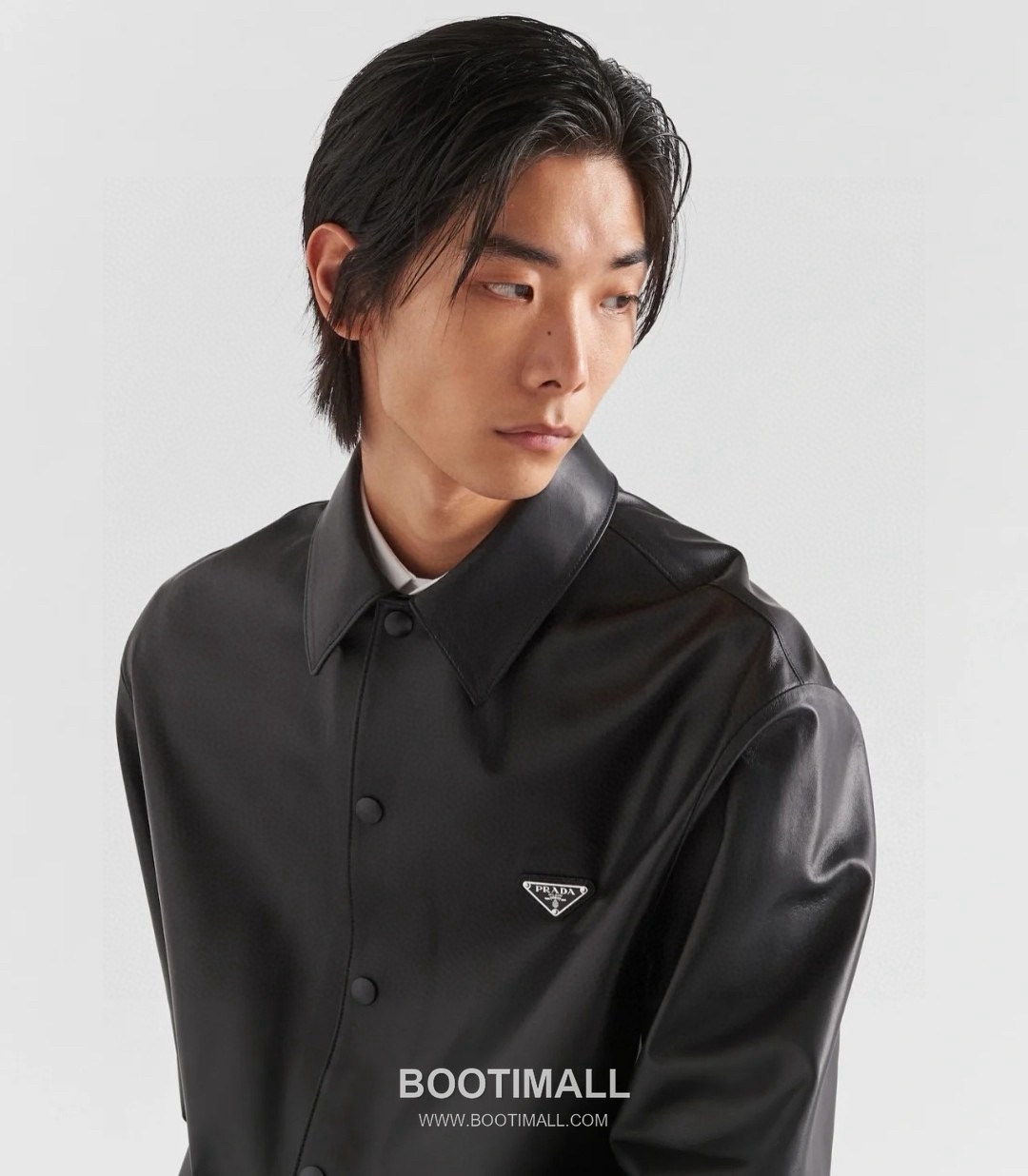 Prada Triangle Logo Leather Jacket Lambskin 프라다 트라이앵글 로고 레더 자켓 양가죽 4