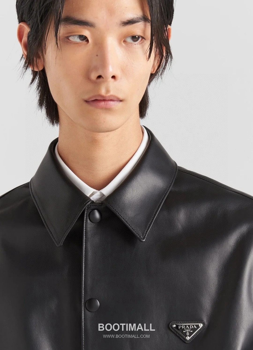 Prada Triangle Logo Leather Jacket Lambskin 프라다 트라이앵글 로고 레더 자켓 양가죽 5