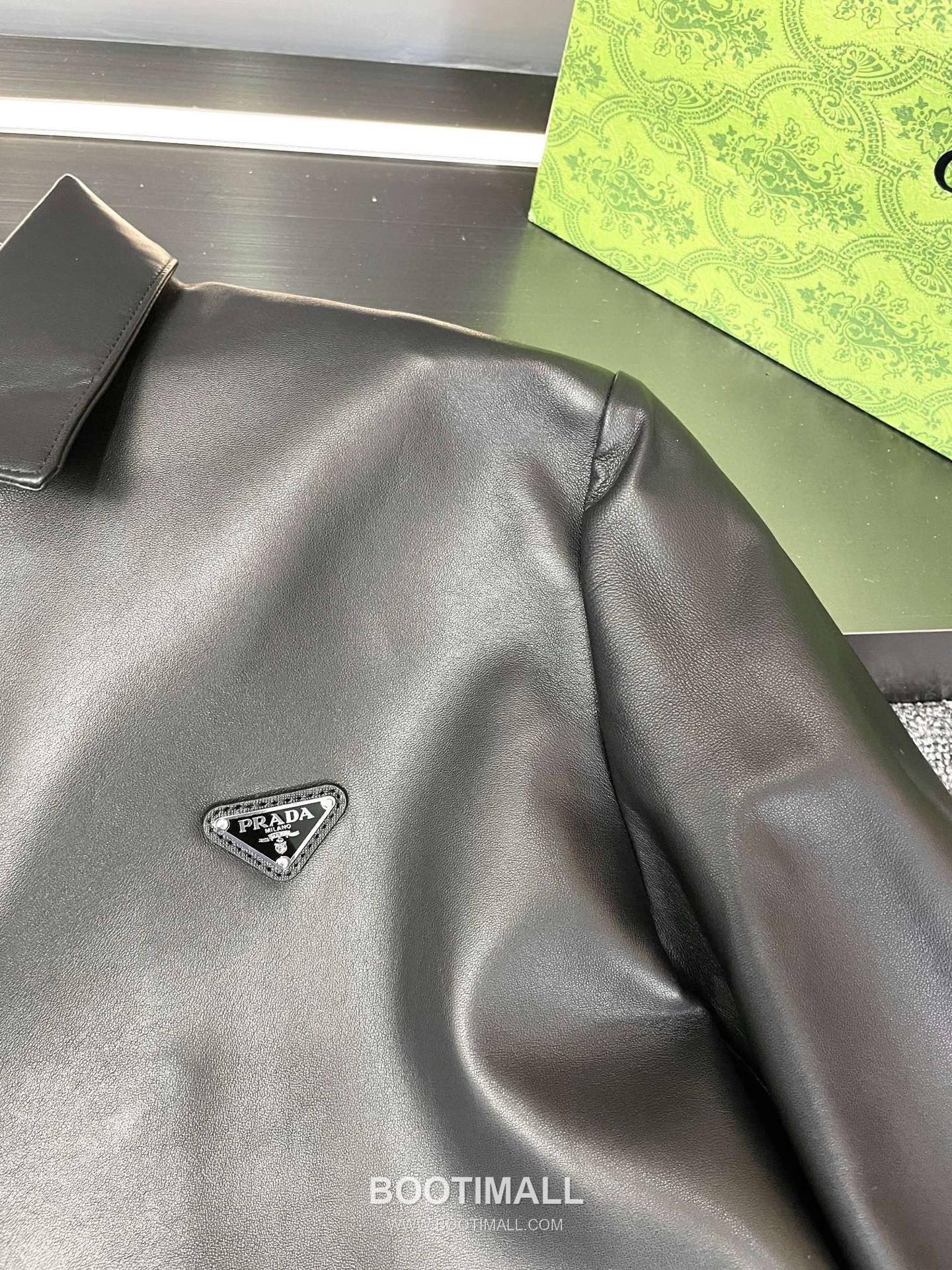 Prada Triangle Logo Leather Jacket Lambskin 프라다 트라이앵글 로고 레더 자켓 양가죽 9