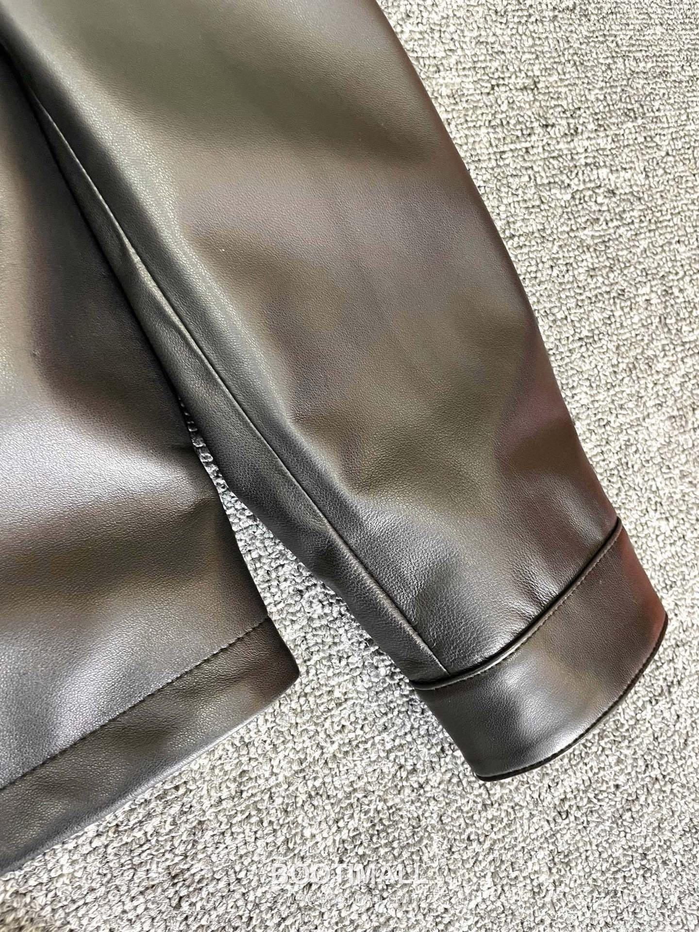 Prada Triangle Logo Leather Jacket Lambskin 프라다 트라이앵글 로고 레더 자켓 양가죽 11