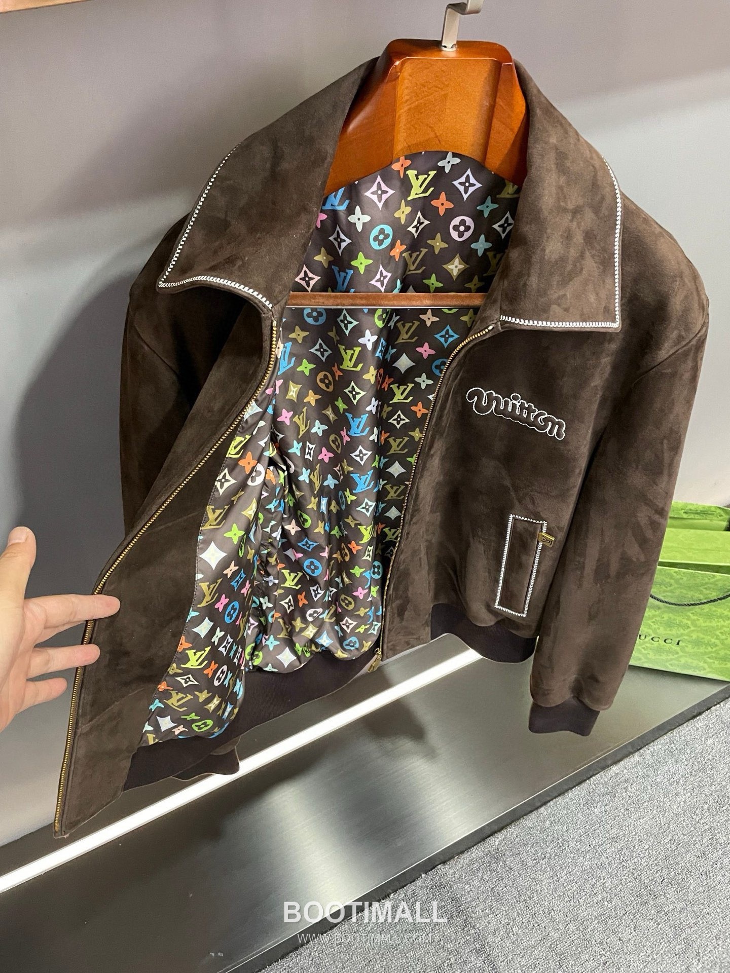 Louis Vuitton Suede Lambskin Leather Jacket Brown 루이비통 스웨이드 램스킨 레더 재킷 브라운 17