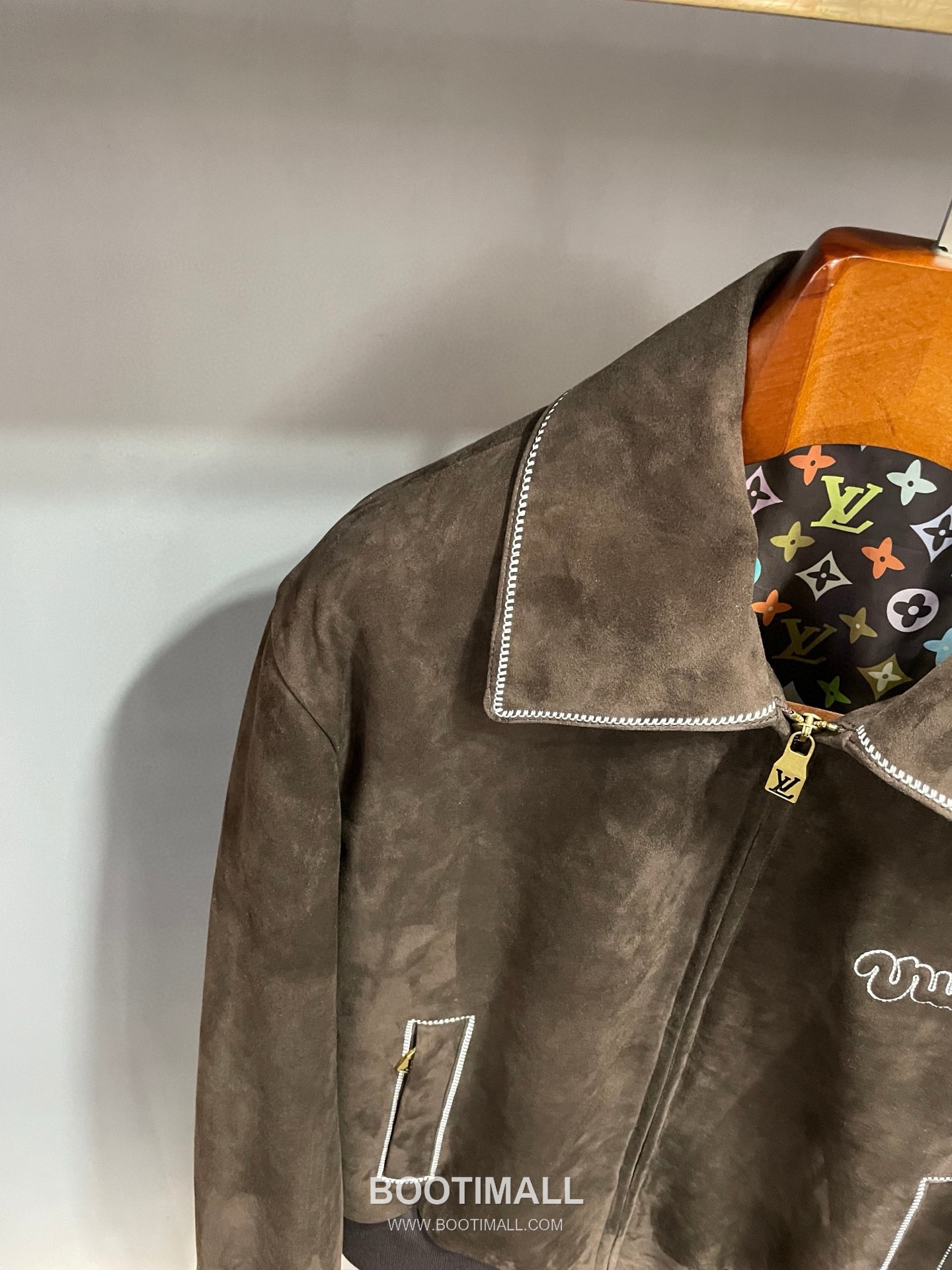 Louis Vuitton Suede Lambskin Leather Jacket Brown 루이비통 스웨이드 램스킨 레더 재킷 브라운 23