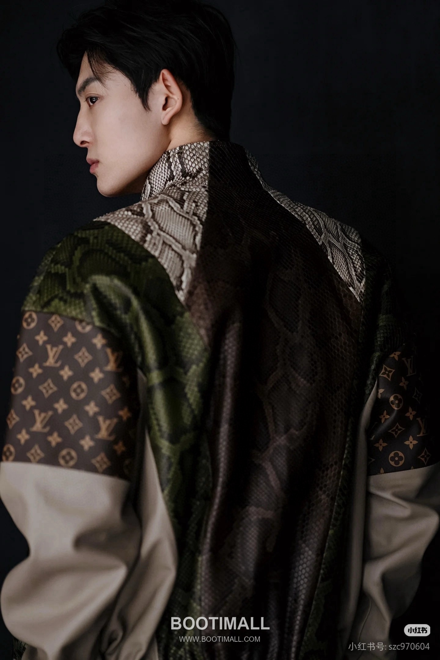 Louis Vuitton Snakeskin-Effect Leather Jacket Lambskin 루이비통 스네이크 이펙트 레더 재킷 양가죽 8