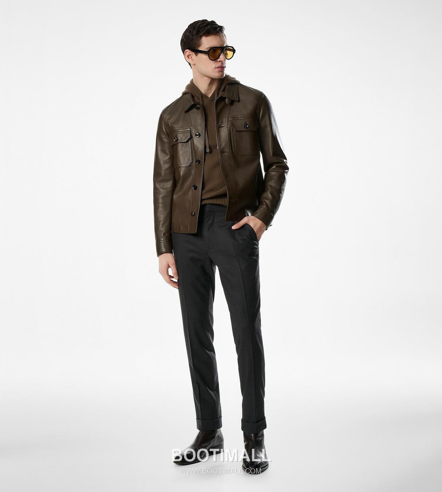 Tom Ford S/S Leather Flight Jacket Lambskin Black 톰포드 톰 SS 레더 플라이트 재킷 양가죽 블랙 2