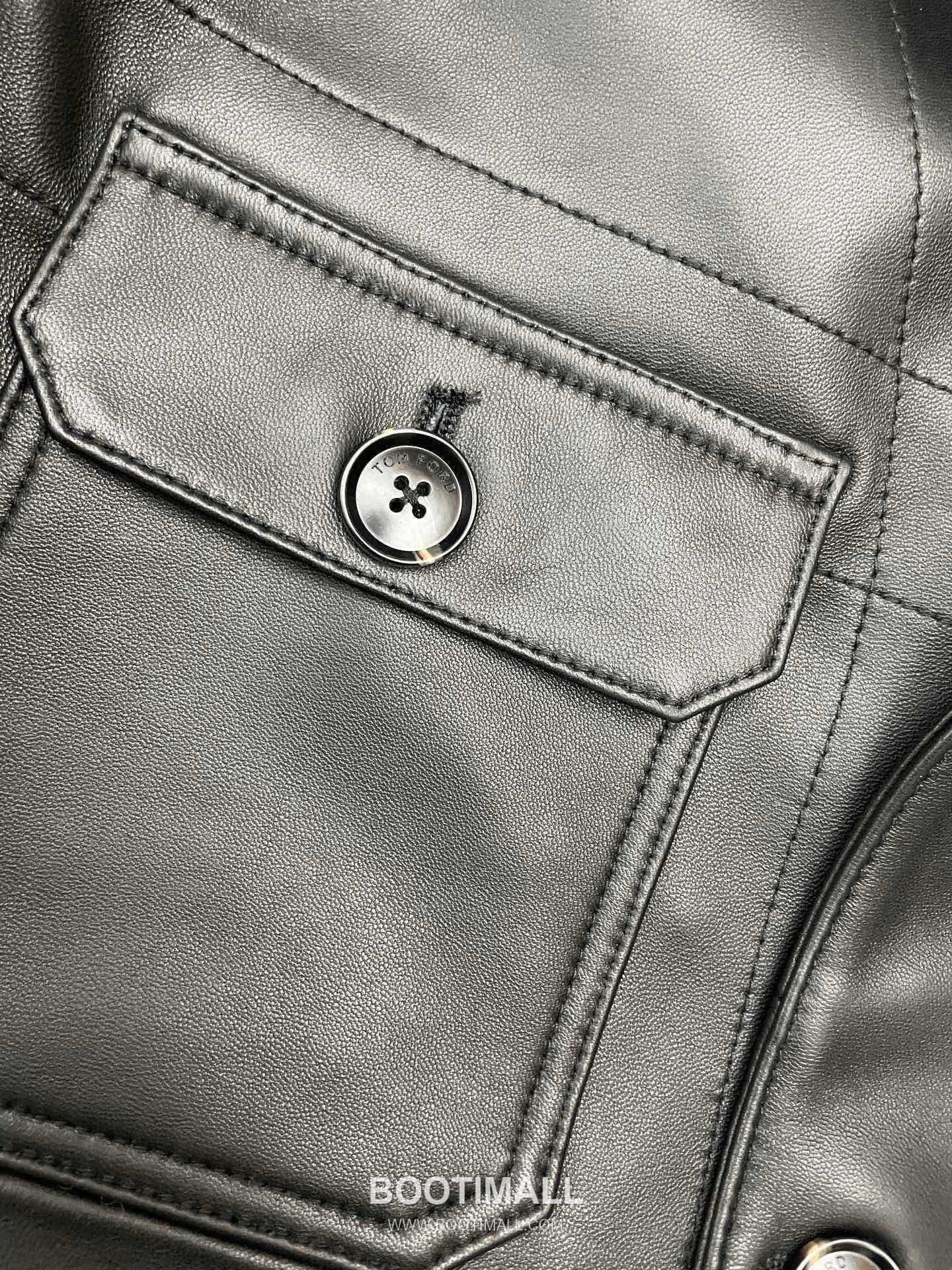 Tom Ford S/S Leather Flight Jacket Lambskin Black 톰포드 톰 SS 레더 플라이트 재킷 양가죽 블랙 10