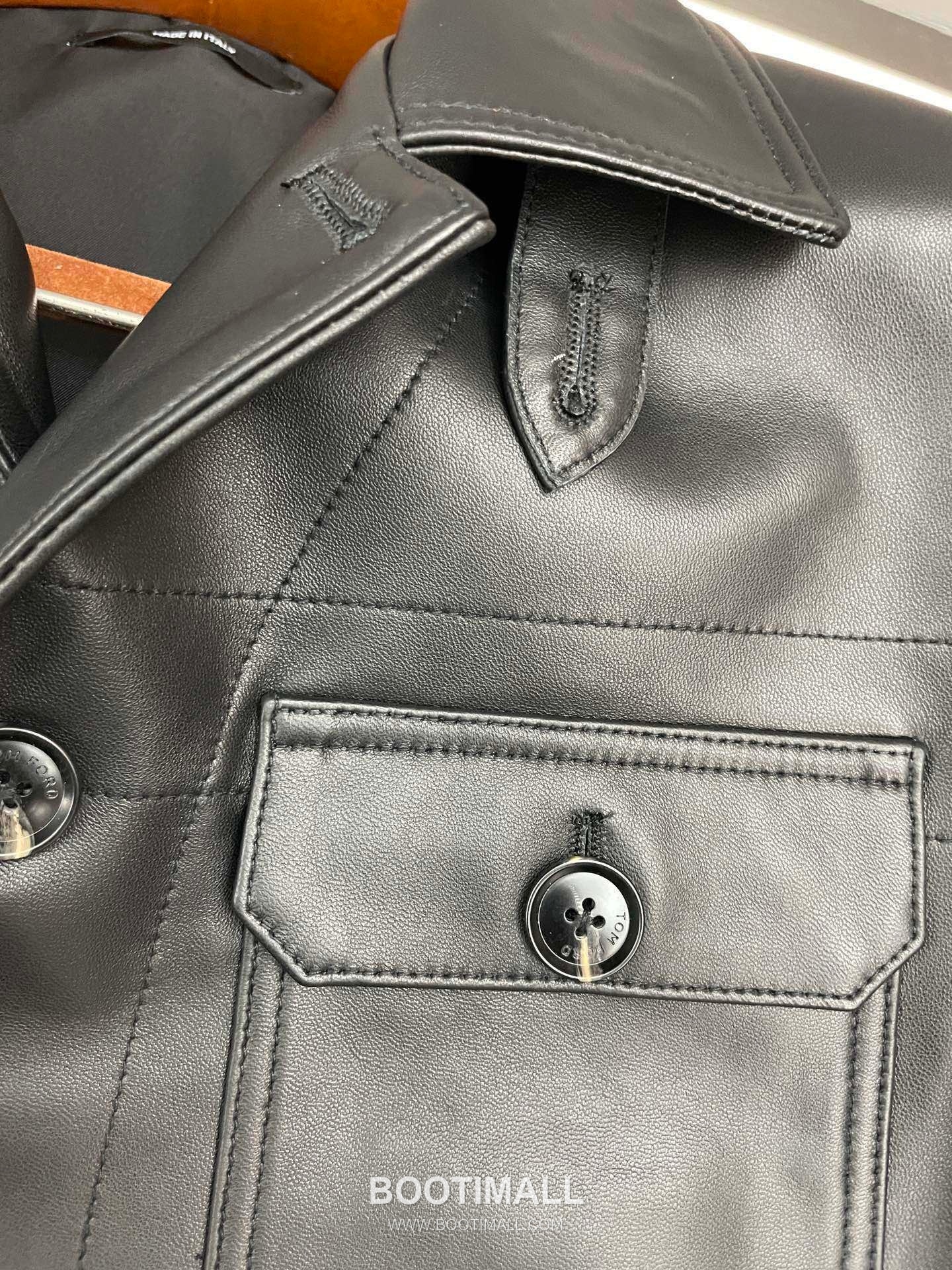 Tom Ford S/S Leather Flight Jacket Lambskin Black 톰포드 톰 SS 레더 플라이트 재킷 양가죽 블랙 11