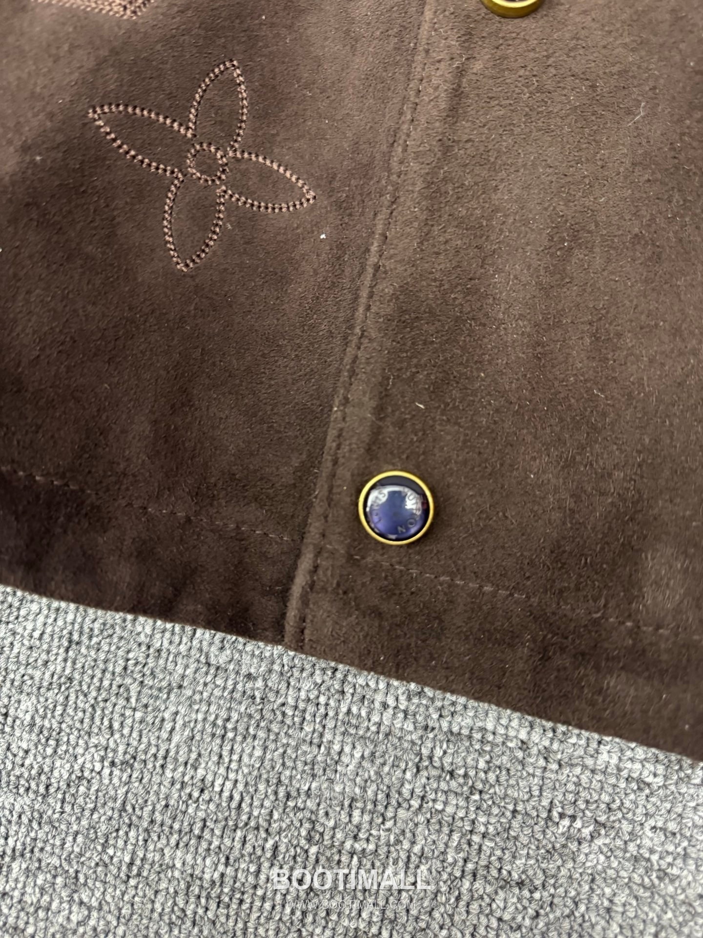 Louis Vuitton Monogram Embroidered Suede Lambskin Outerwear Brown Jacket 루이비통 모노그램 자수 스웨이드 양가죽 아우터 브라운 자켓 9