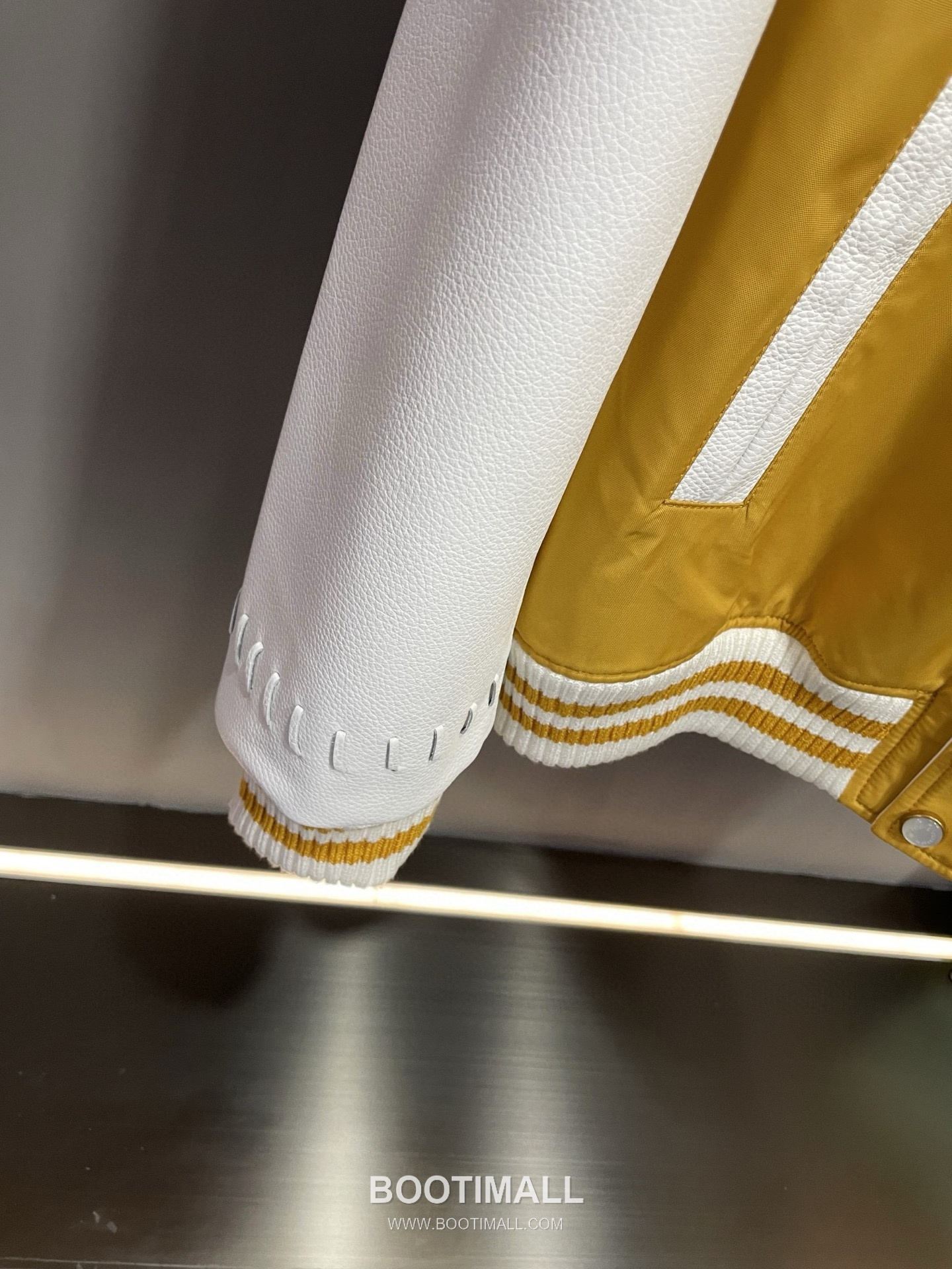 Louis Vuitton Leather Varsity Jacket Polyester Calfskin Lambskin Yellow 루이비통 가죽 바시티 재킷 폴리에스터 송아지가죽 양가죽 옐로우 28