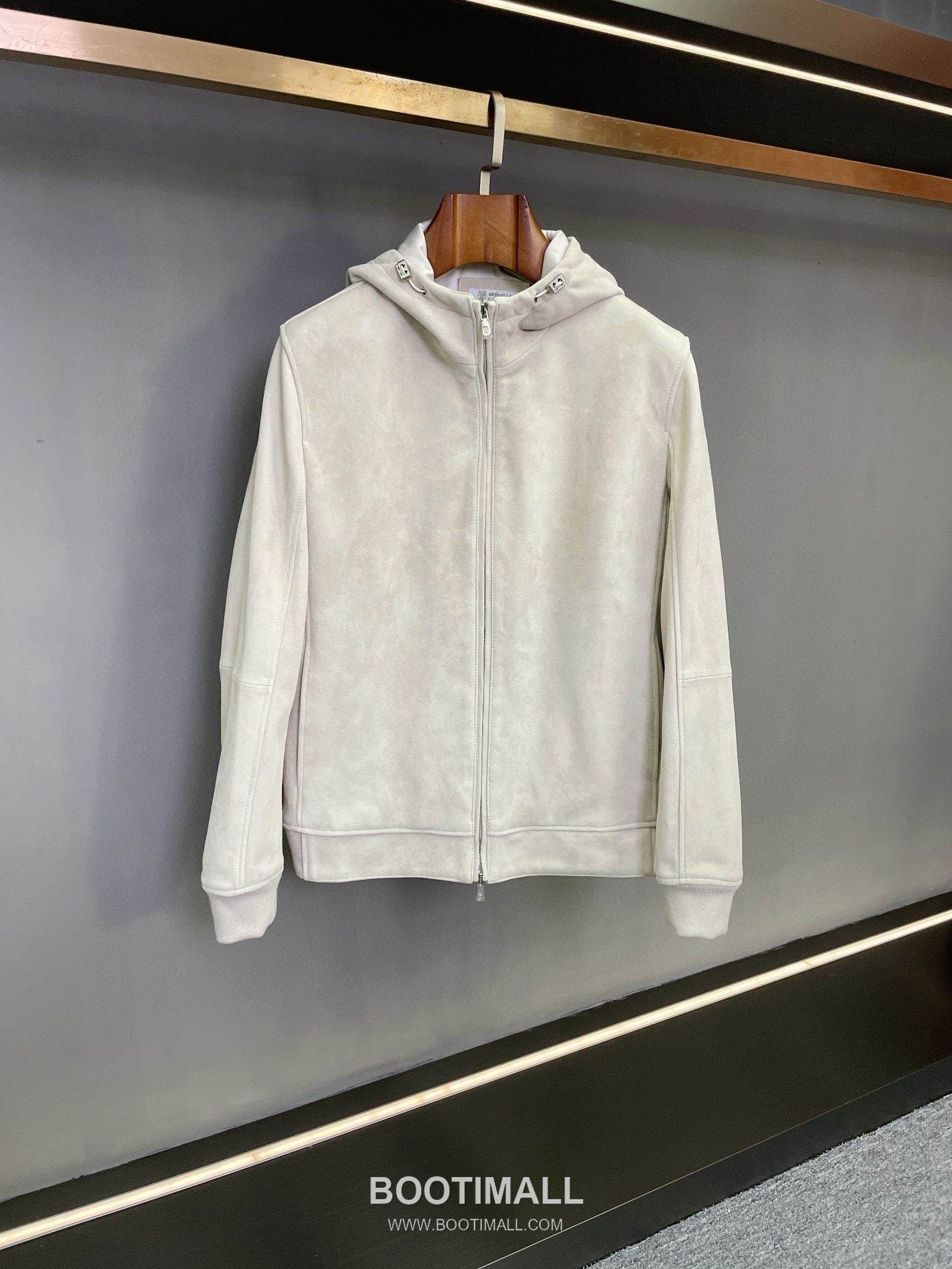 Brunello Cucinelli Suede Lambskin Hooded Black Jacket 브루넬로 쿠치넬리 스웨이드 램스킨 후드 블랙 자켓 2