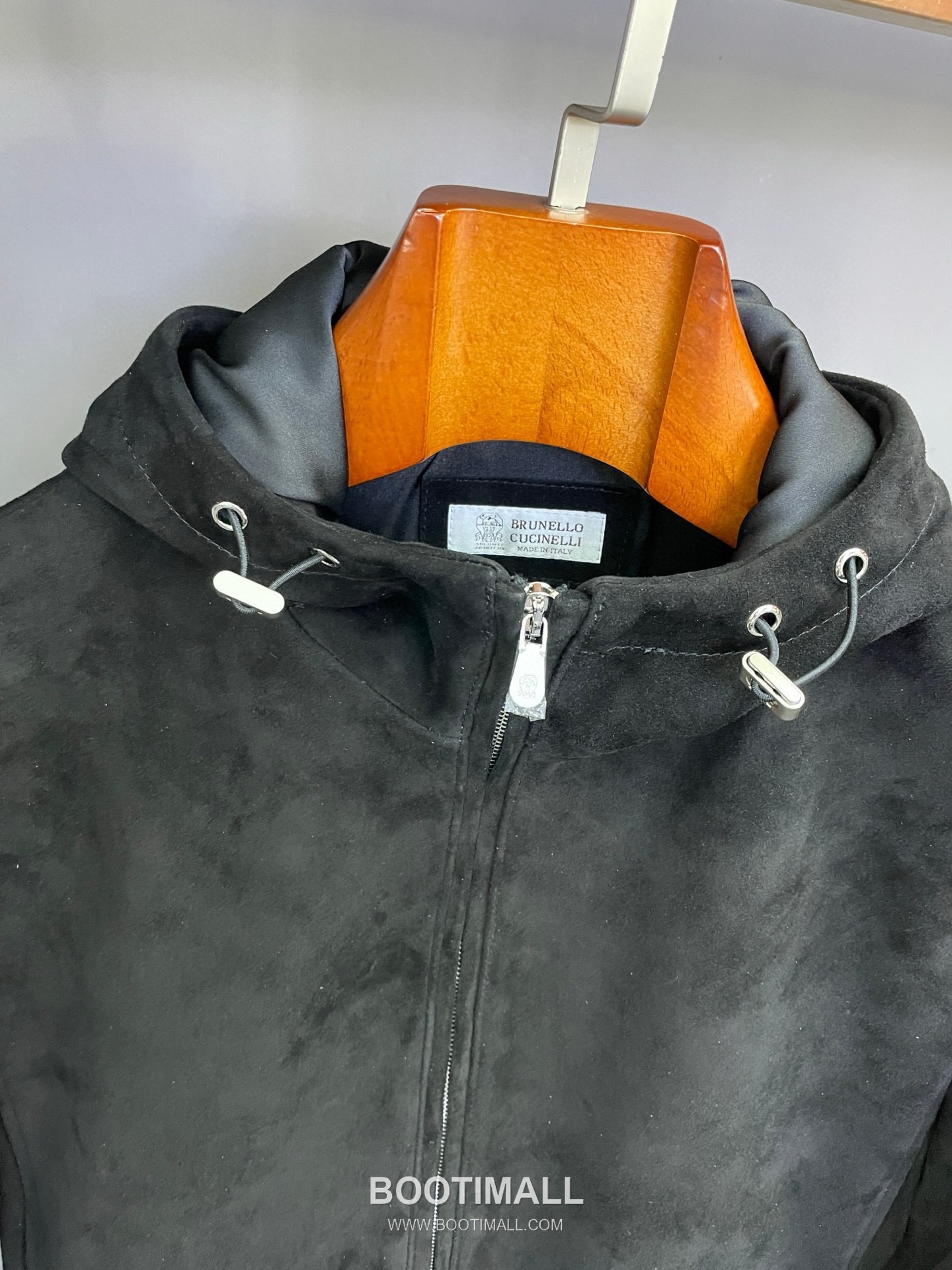 Brunello Cucinelli Suede Lambskin Hooded Black Jacket 브루넬로 쿠치넬리 스웨이드 램스킨 후드 블랙 자켓 8