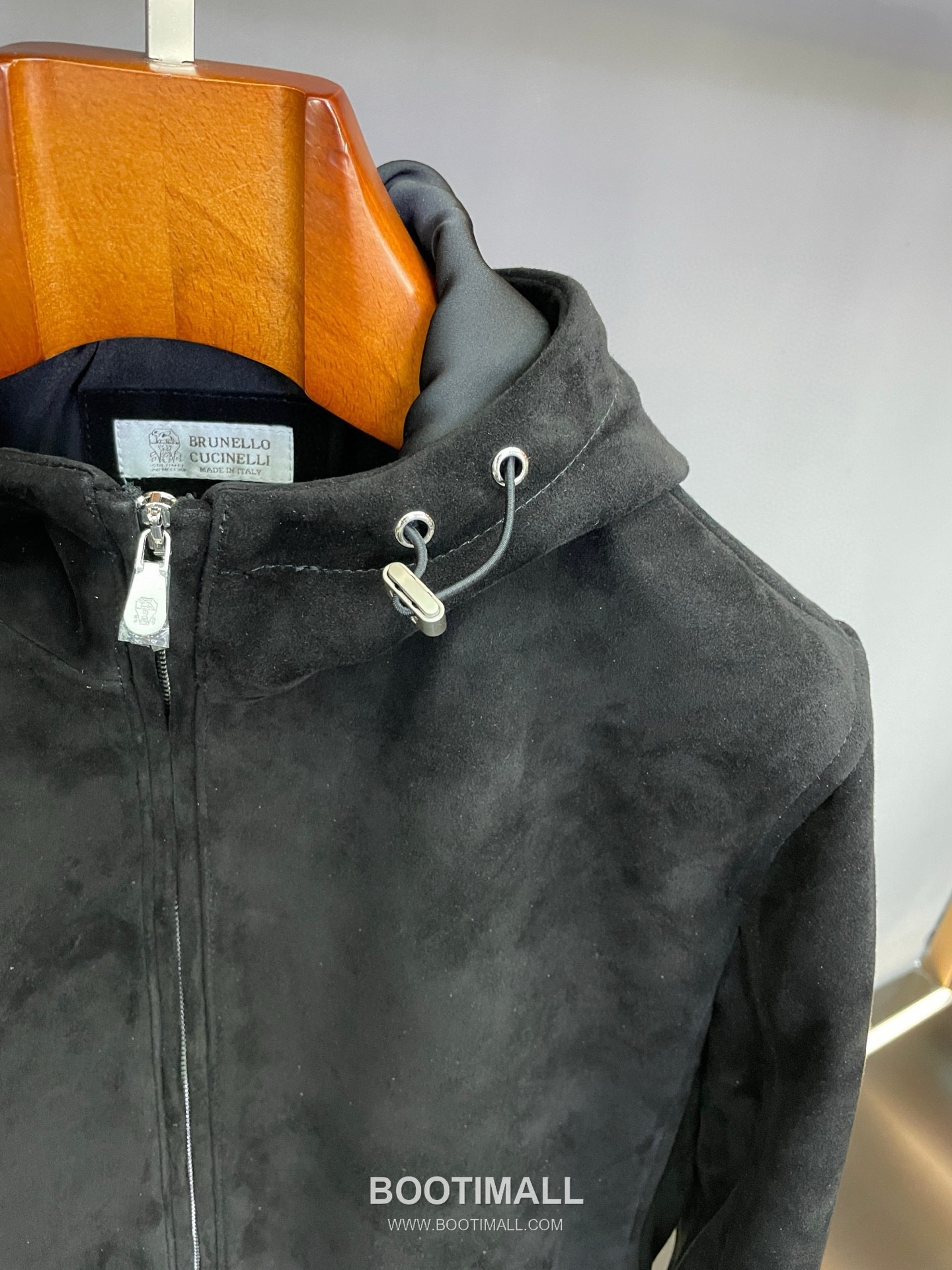 Brunello Cucinelli Suede Lambskin Hooded Black Jacket 브루넬로 쿠치넬리 스웨이드 램스킨 후드 블랙 자켓 16