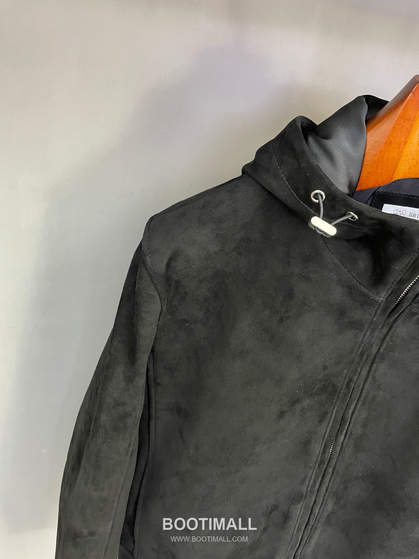 Brunello Cucinelli Suede Lambskin Hooded Black Jacket 브루넬로 쿠치넬리 스웨이드 램스킨 후드 블랙 자켓 18