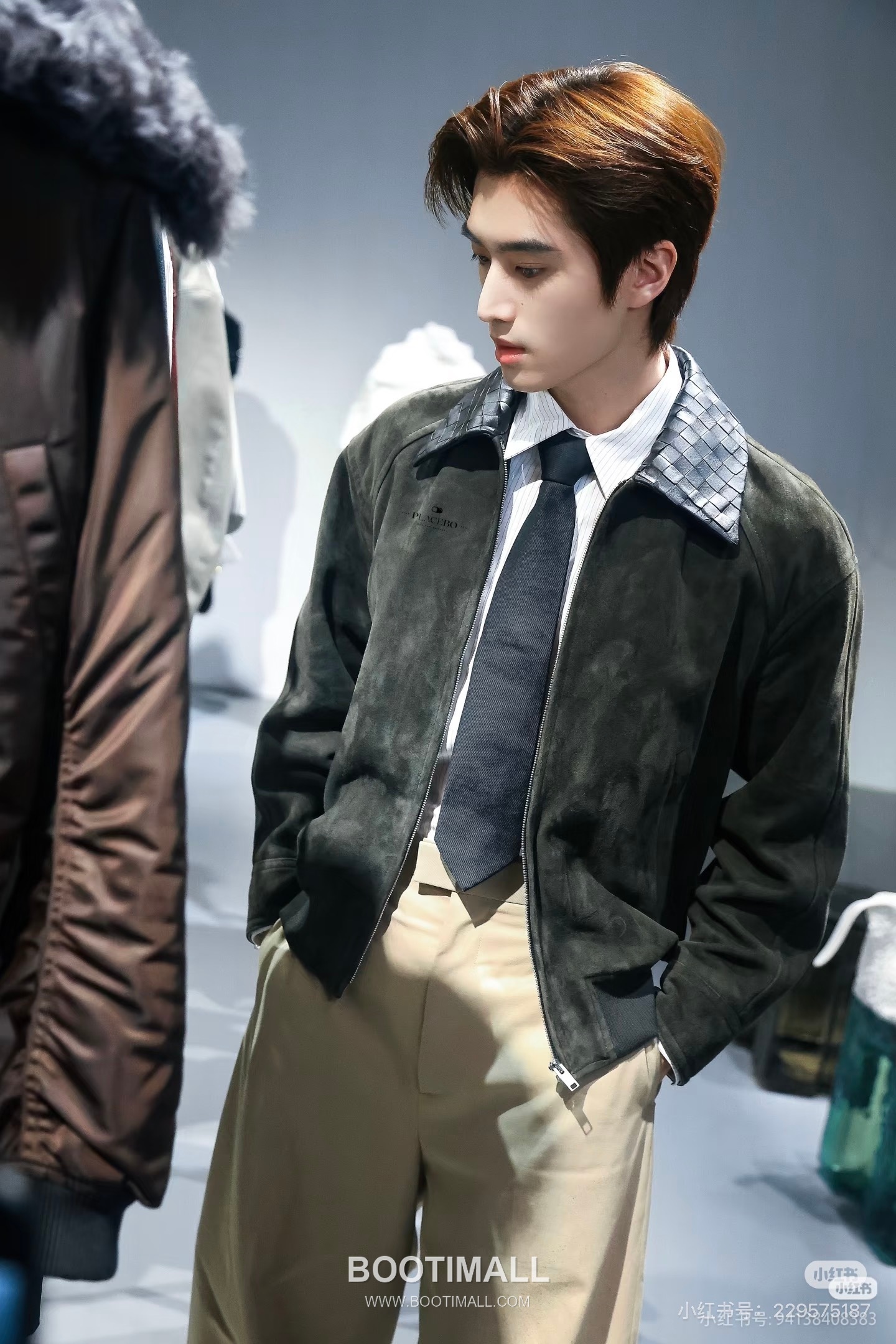 Bottega Veneta Intrecciato Collar Jacket Lambskin Green 보테가 베네타 인트레치아토 칼라 재킷 양가죽 그린 7